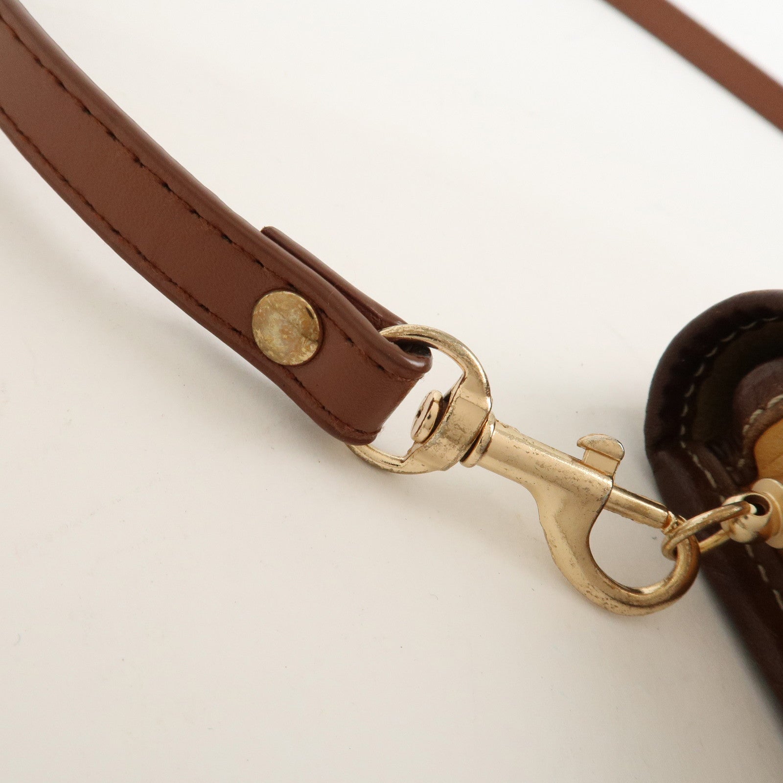 LOEWE Anagram Leather Shoulder Bag Brown