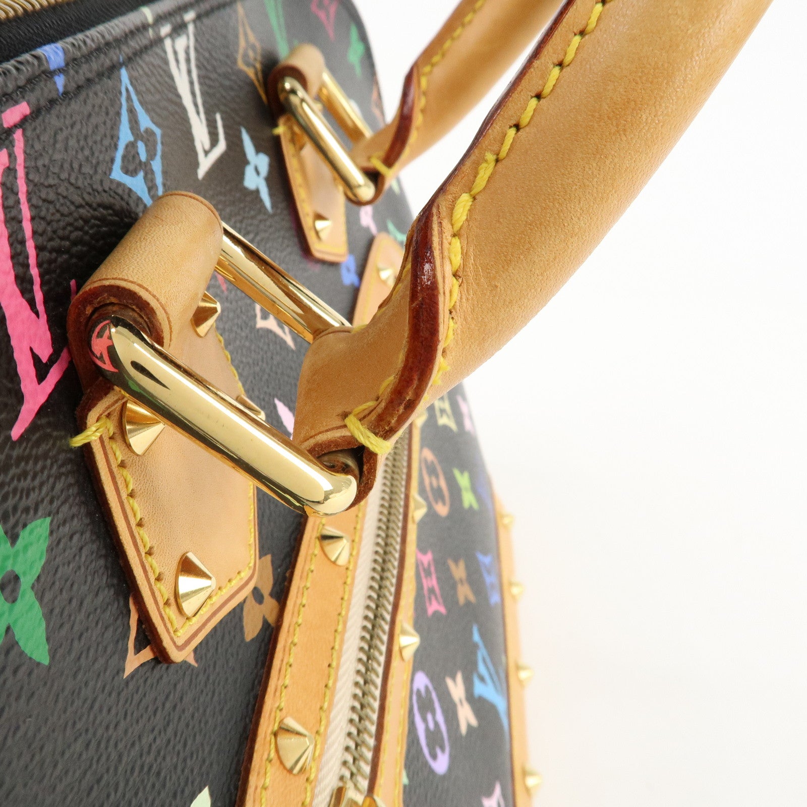 Louis Vuitton Monogram Multicolor Alma Hand Bag Noir M92646