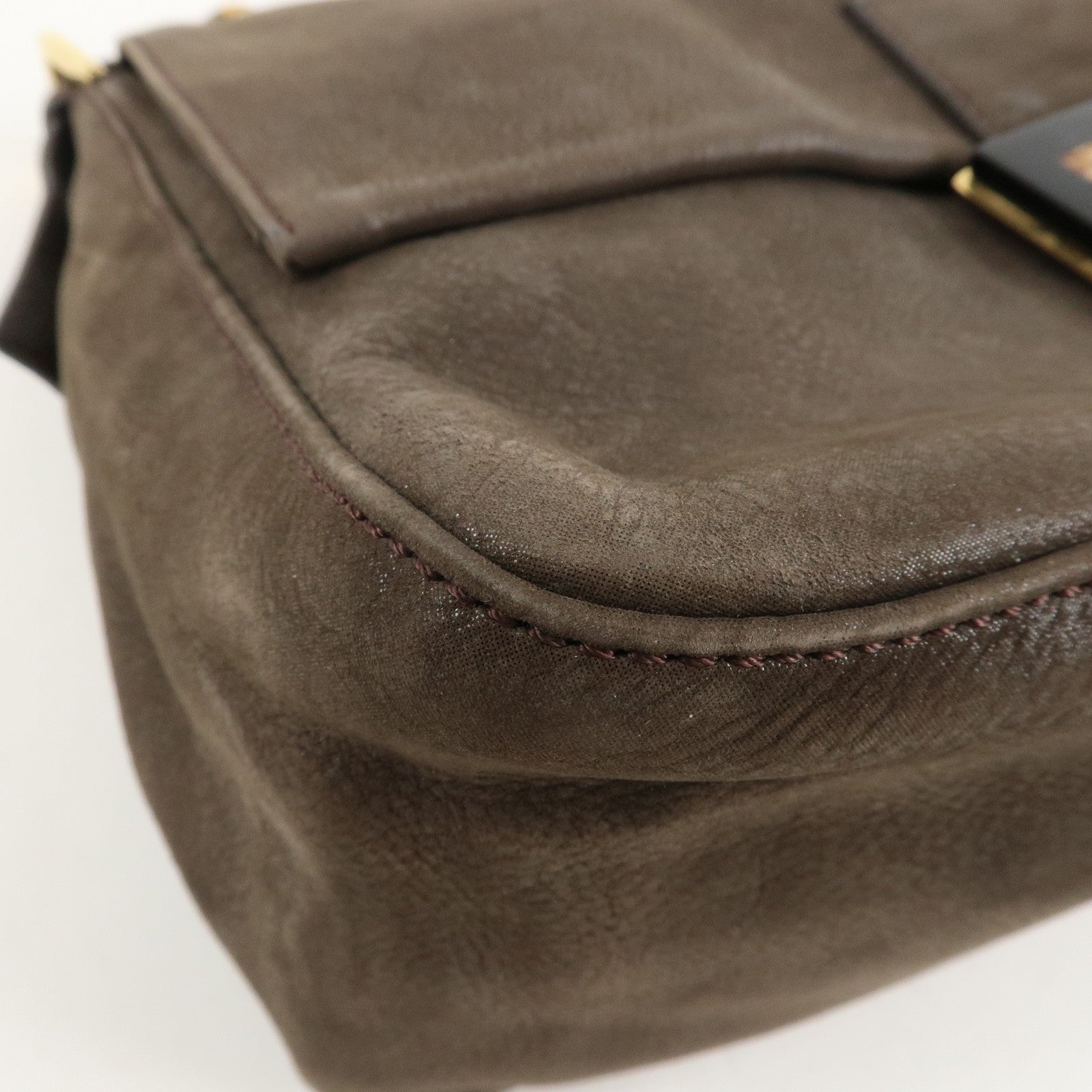 FENDI Big Mamma Baguette Leather Chain Shoulder Bag 8BR638 Used