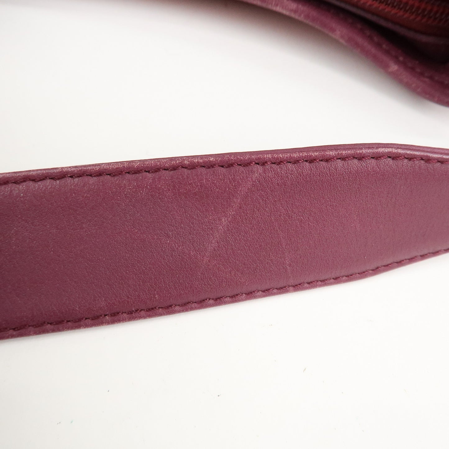 LOEWE Anagram Suede Leather Shoulder Bag Red Purple