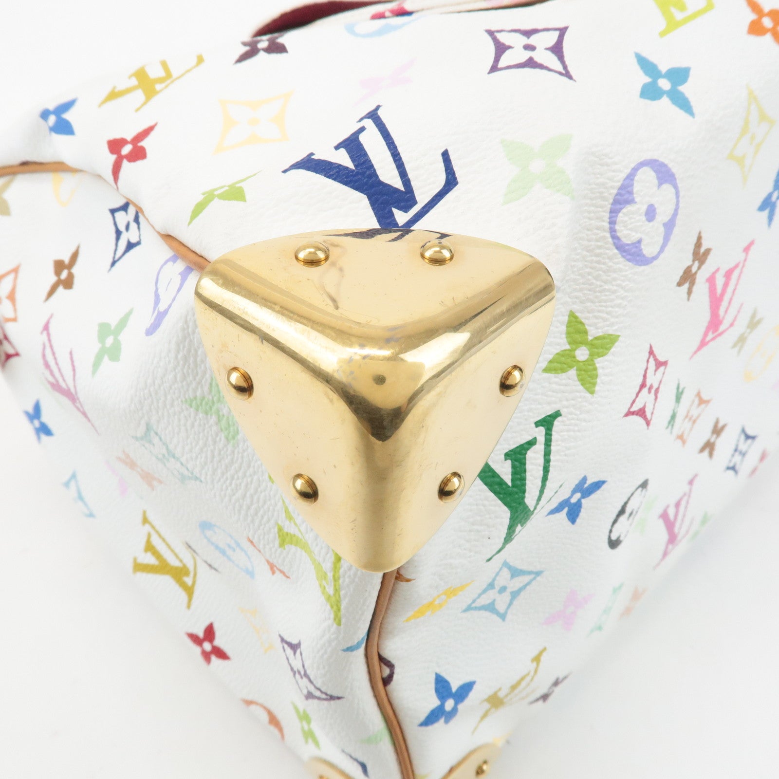 Louis Vuitton Monogram Multicolor Speedy 30 Hand Bag Blanc M92642 Used