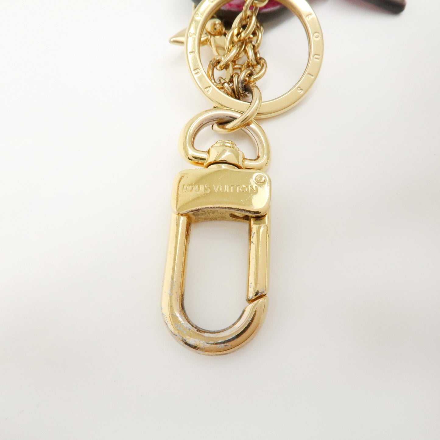 Louis Vuitton Porte Cles Preppy Flower Key Charm Pink Gold M00363