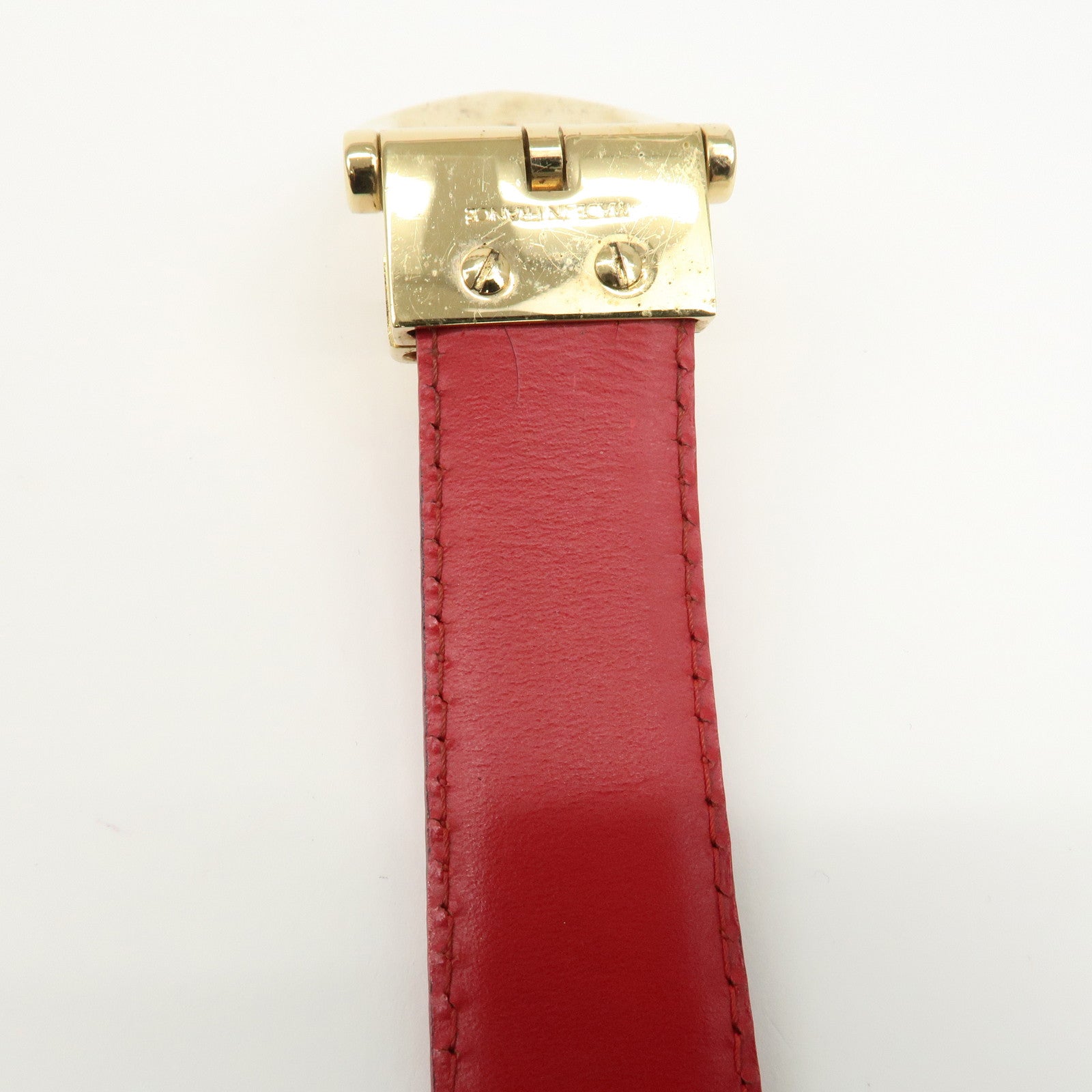 Louis Vuitton Epi Santulle Classic Belt 85/34 Red R15007