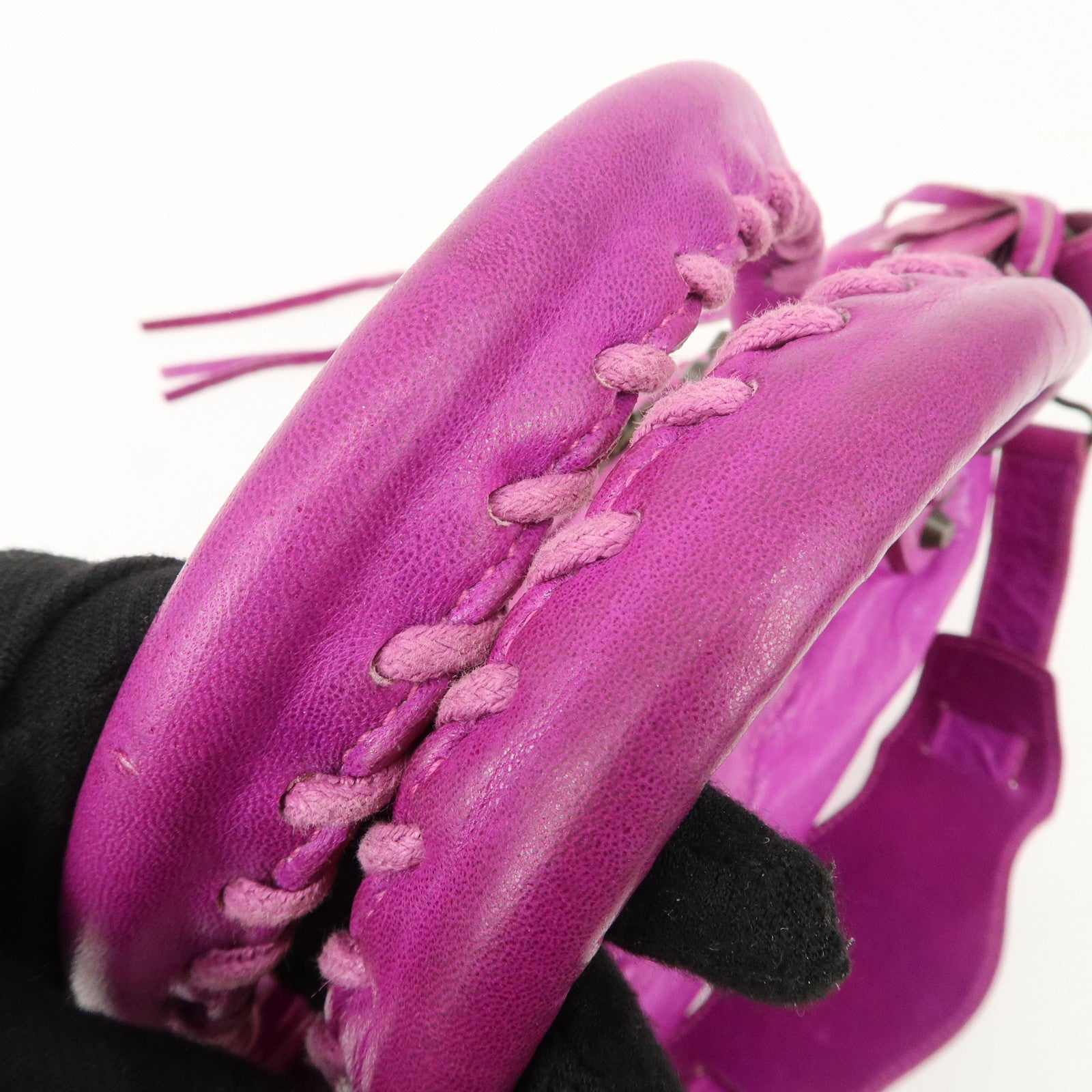 BALENCIAGA The First Leather 2Way Bag Hand Bag Pink 103208 Used