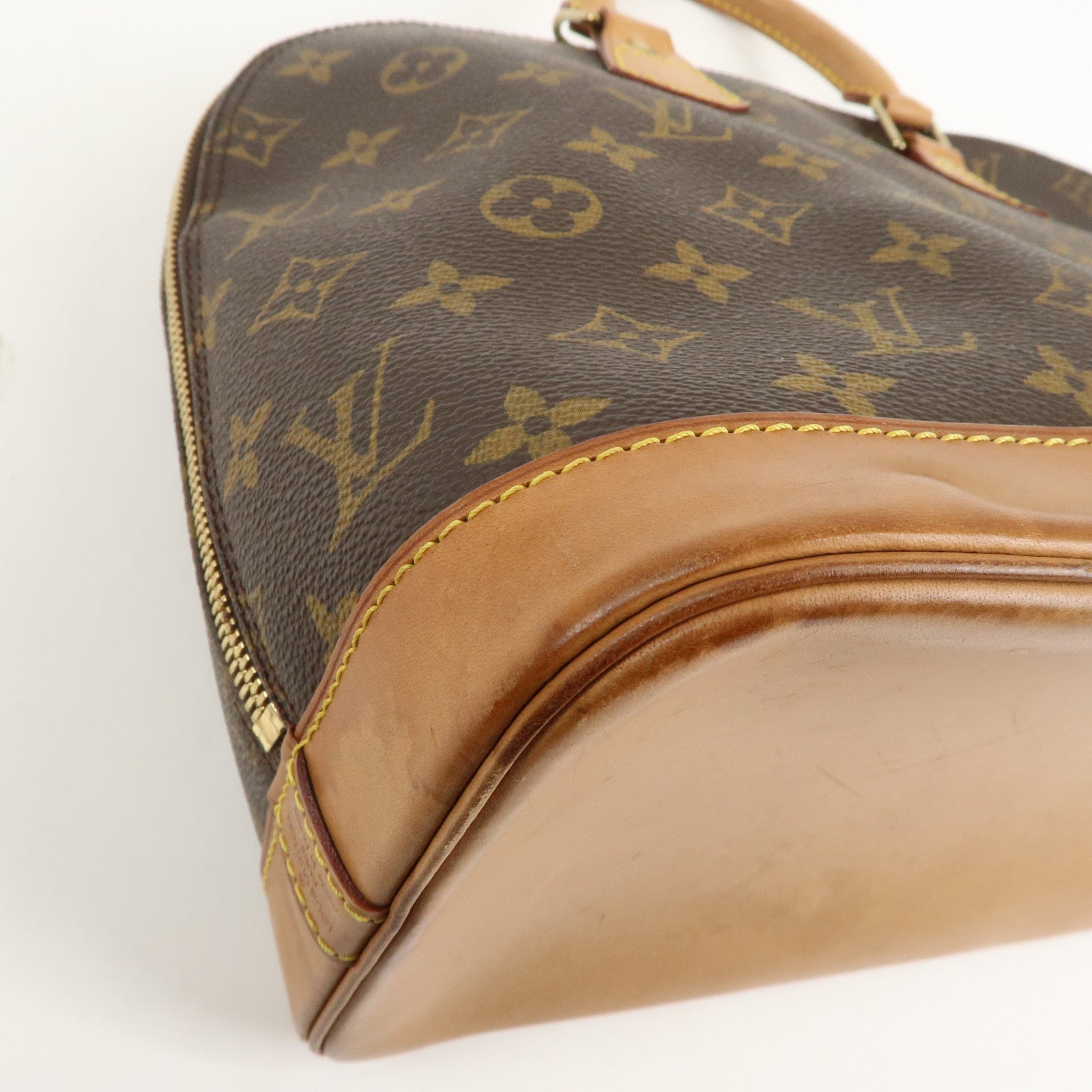 Louis Vuitton Monogram Alma Hand Bag Brown M51130