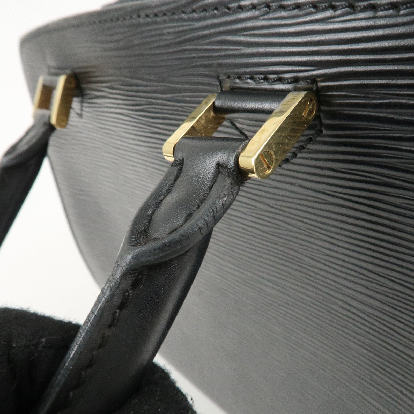 Louis Vuitton Epi Pont Neuf Hand Bag Gold HDW Noir M52052 Used