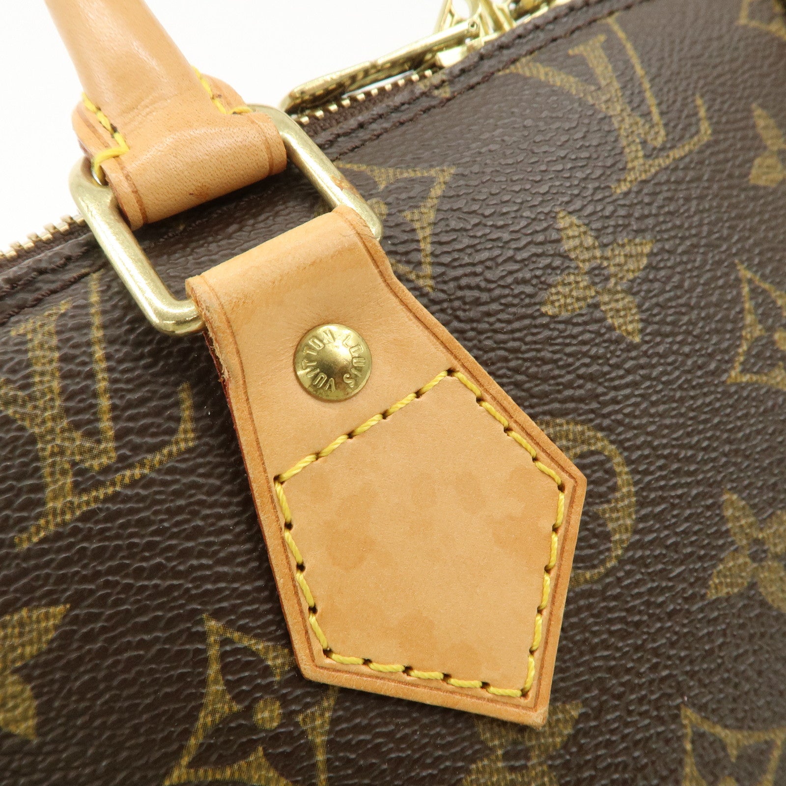Louis Vuitton Monogram Alma Hand Bag Brown M51130 Used