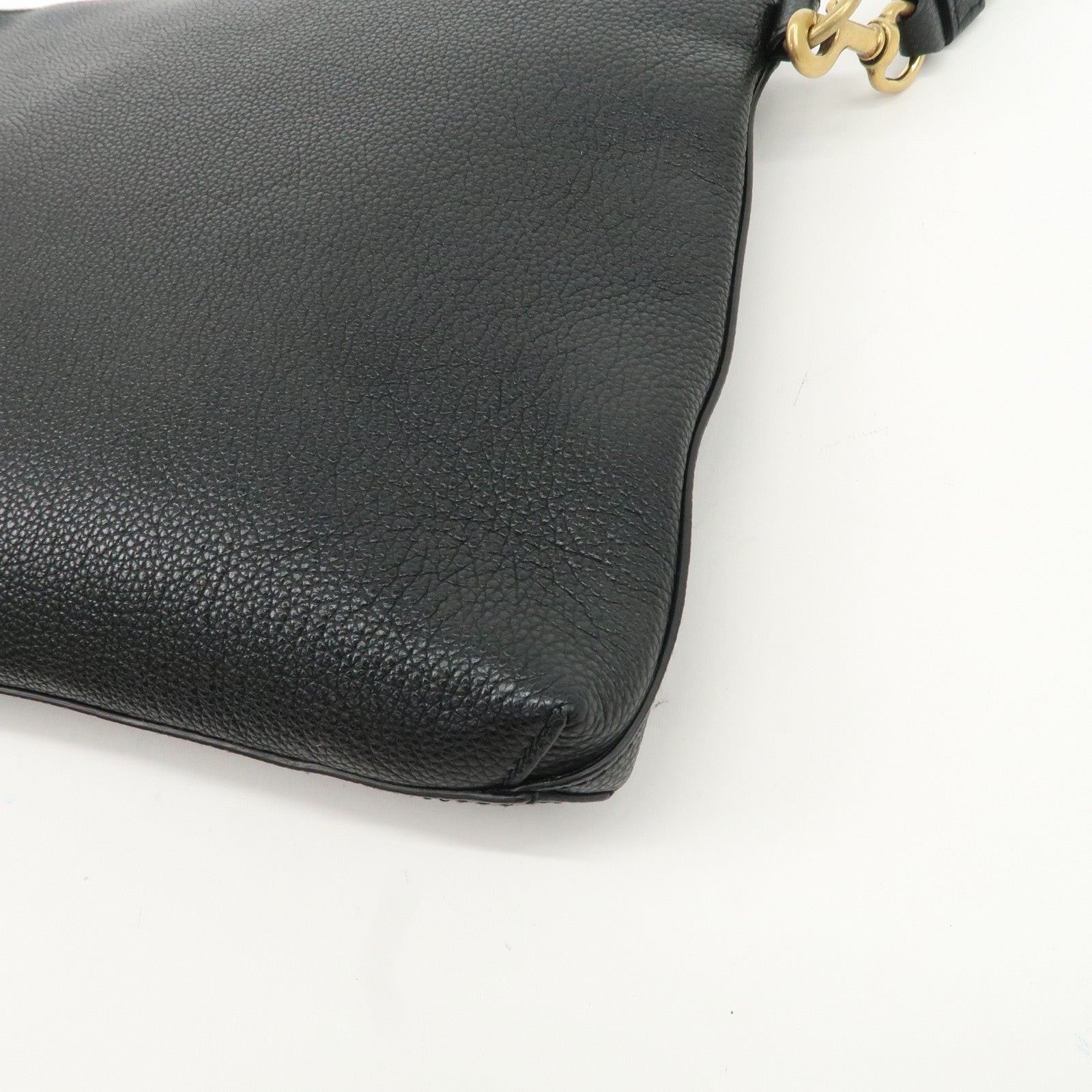 GUCCI Leather Portfolio Medium Clutch Bag Black 572770