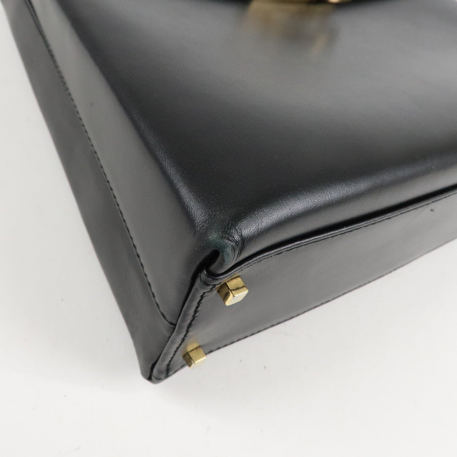 Ferragamo Leather Gancini 2Way Hand Shoulder Bag Black AT210536 Used