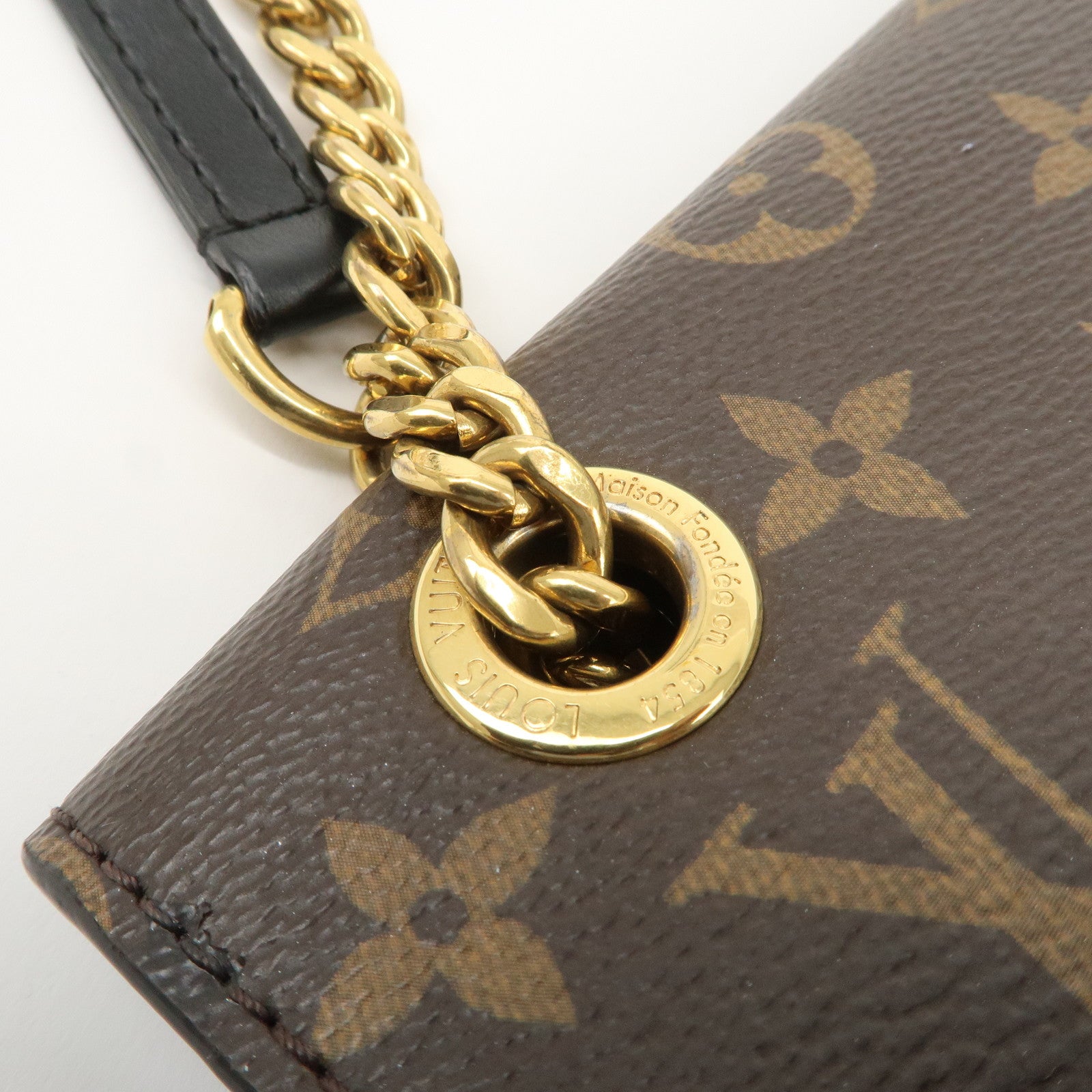 Authc Louis Vuitton Monogram Passy Crossbody Chain Shoulder Bag M45592 Used