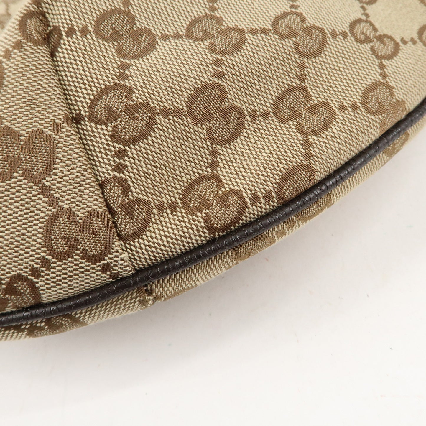 GUCCI Sherry GG Canvas Leather Shoulder Bag Beige Brown 189752