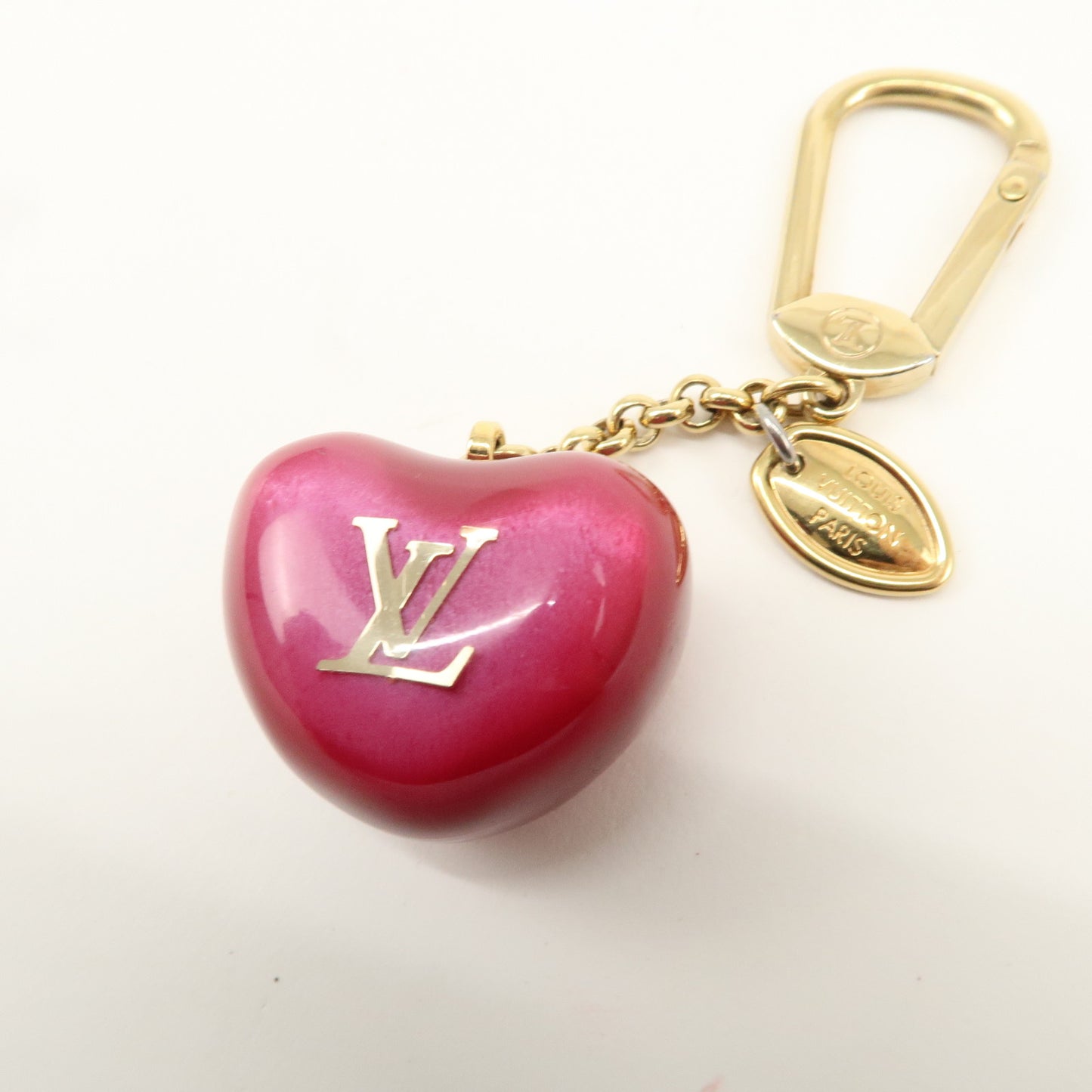 Louis Vuitton Porte Cles Pomme Heart Apple Key Ring Charm M66495