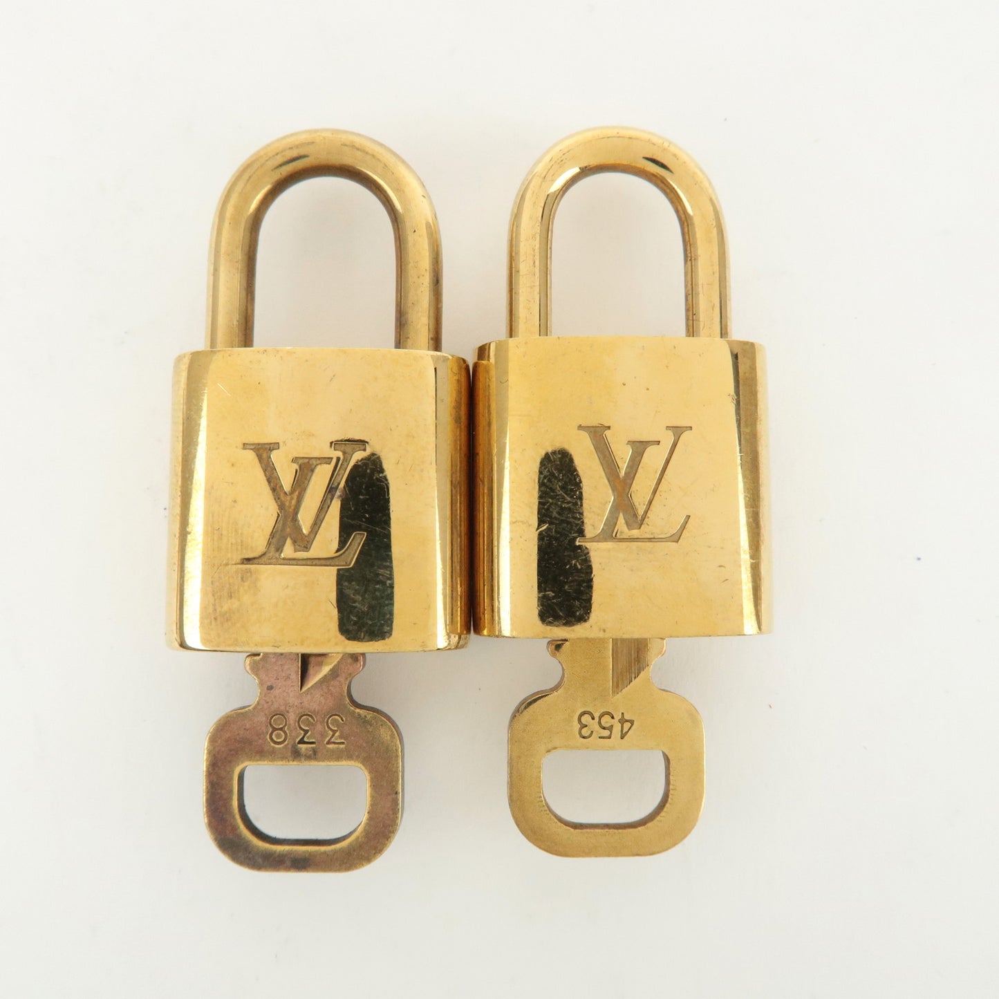 Louis Vuitton Set of 10 Lock & Key Cadena Key Lock Gold