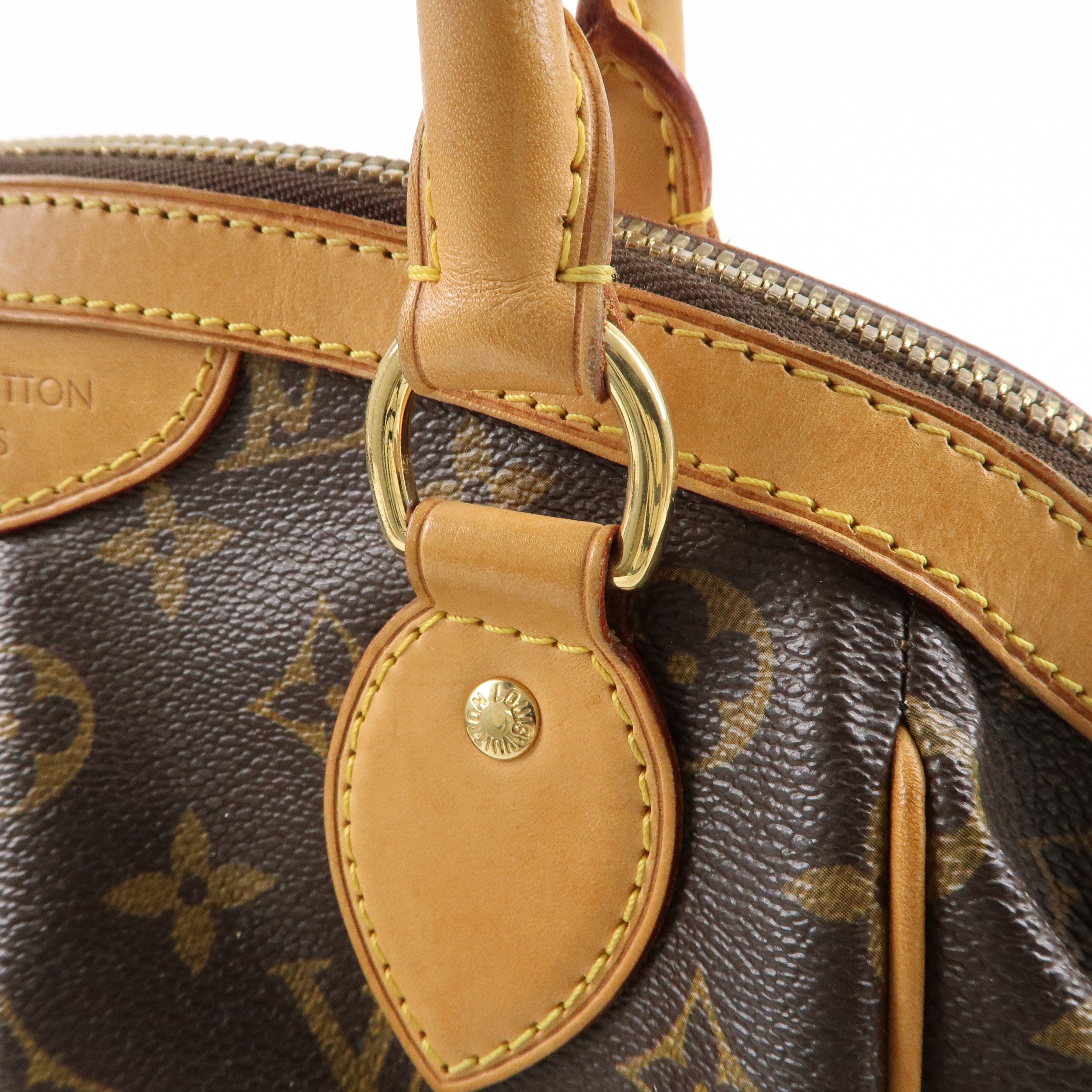 Louis Vuitton Monogram Tivoli PM Hand Bag Brown M40143