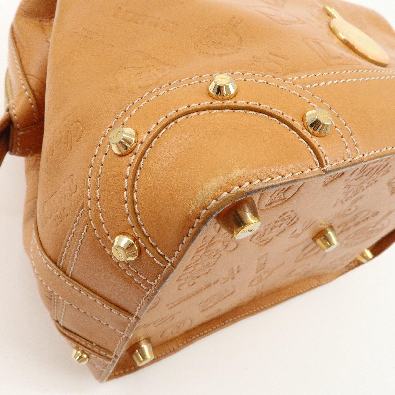 LOEWE Leather Doctor's Bag Boston Bag 160th Anniversary Used