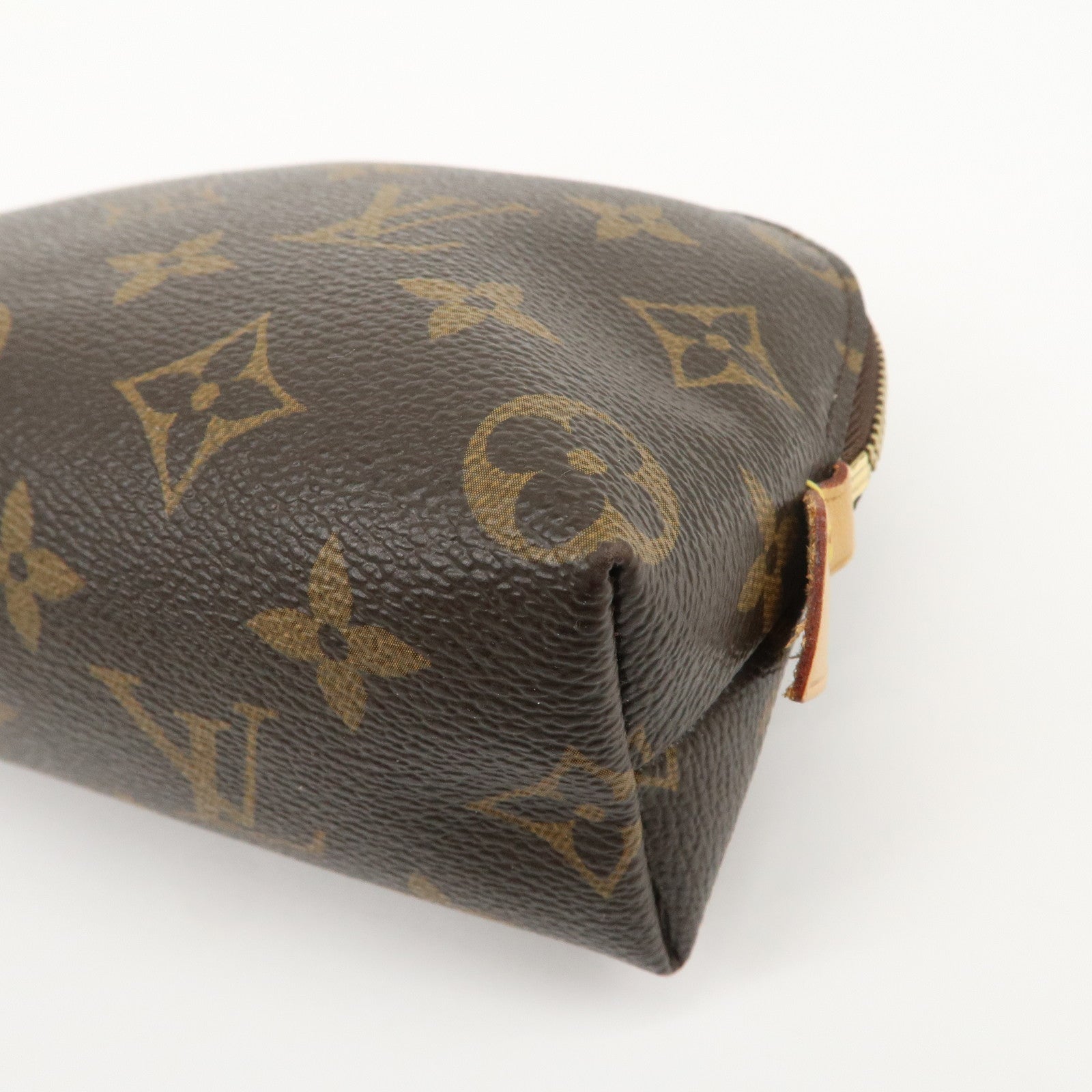 Louis Vuitton Monogram Pochette Cosmetic Pouch Brown M47515 Used