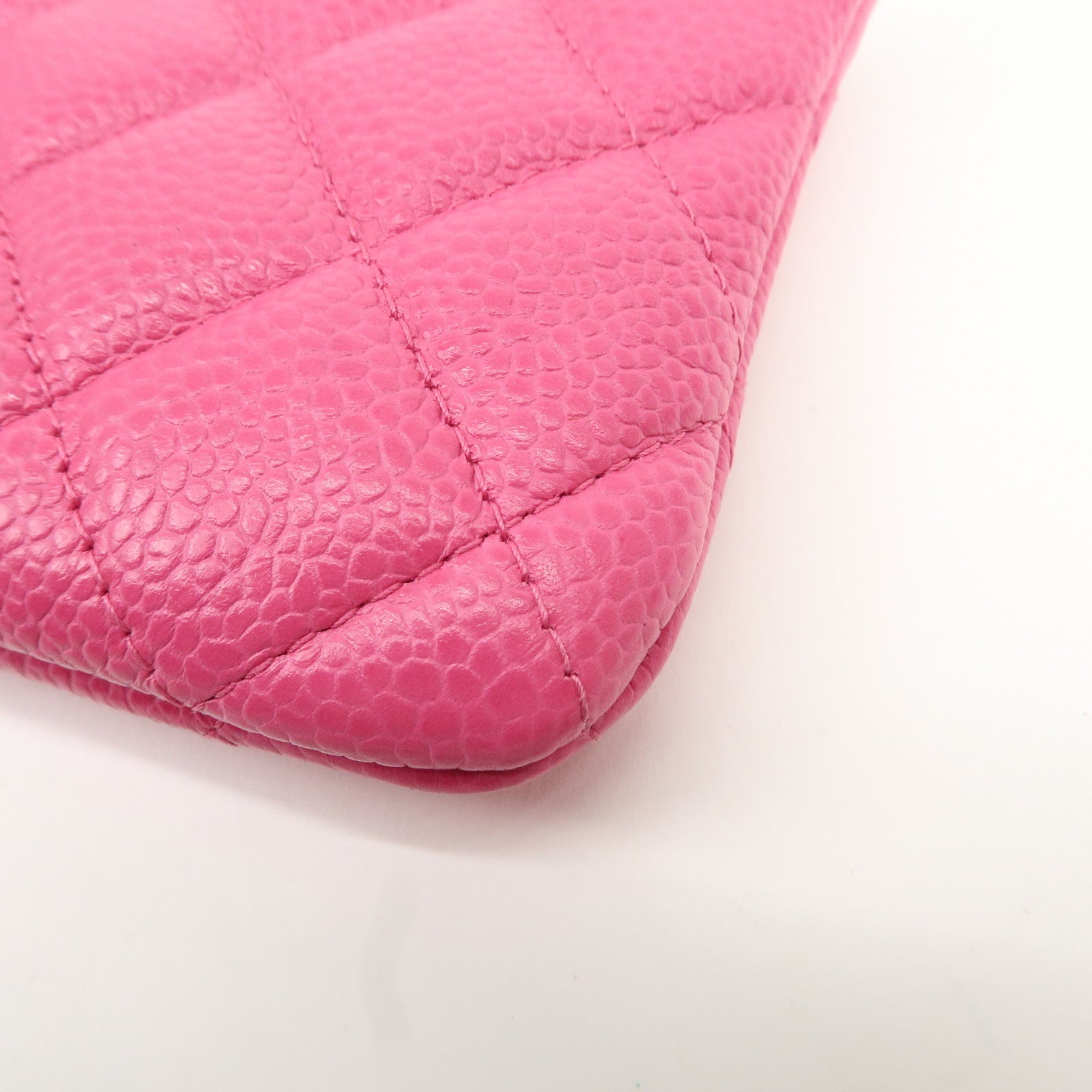 CHANEL Matelasse Caviar Skin Mini Pouch Pink A69523