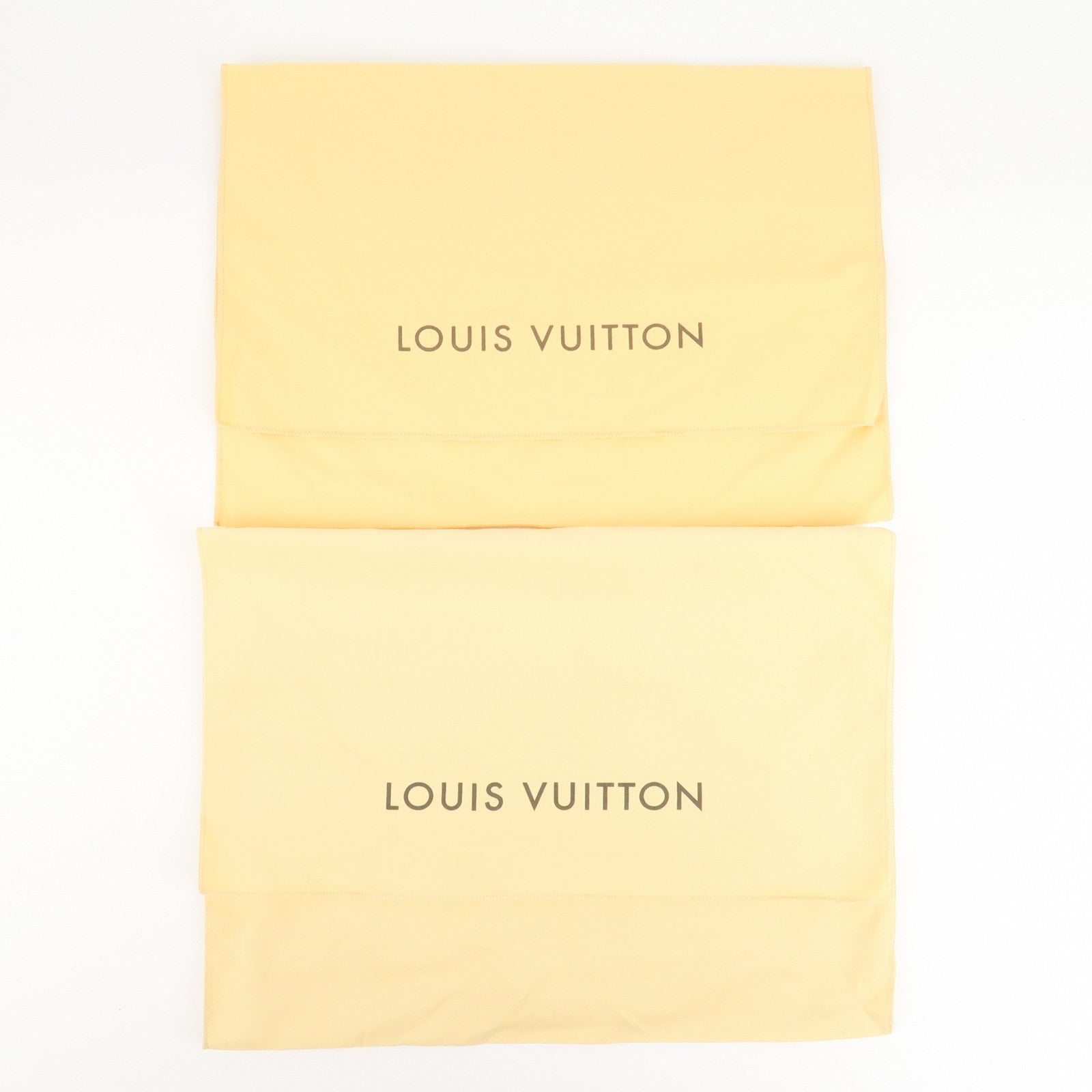 Louis Vuitton Set of 10 Dust Bag Storage Bag Flap Style Beige