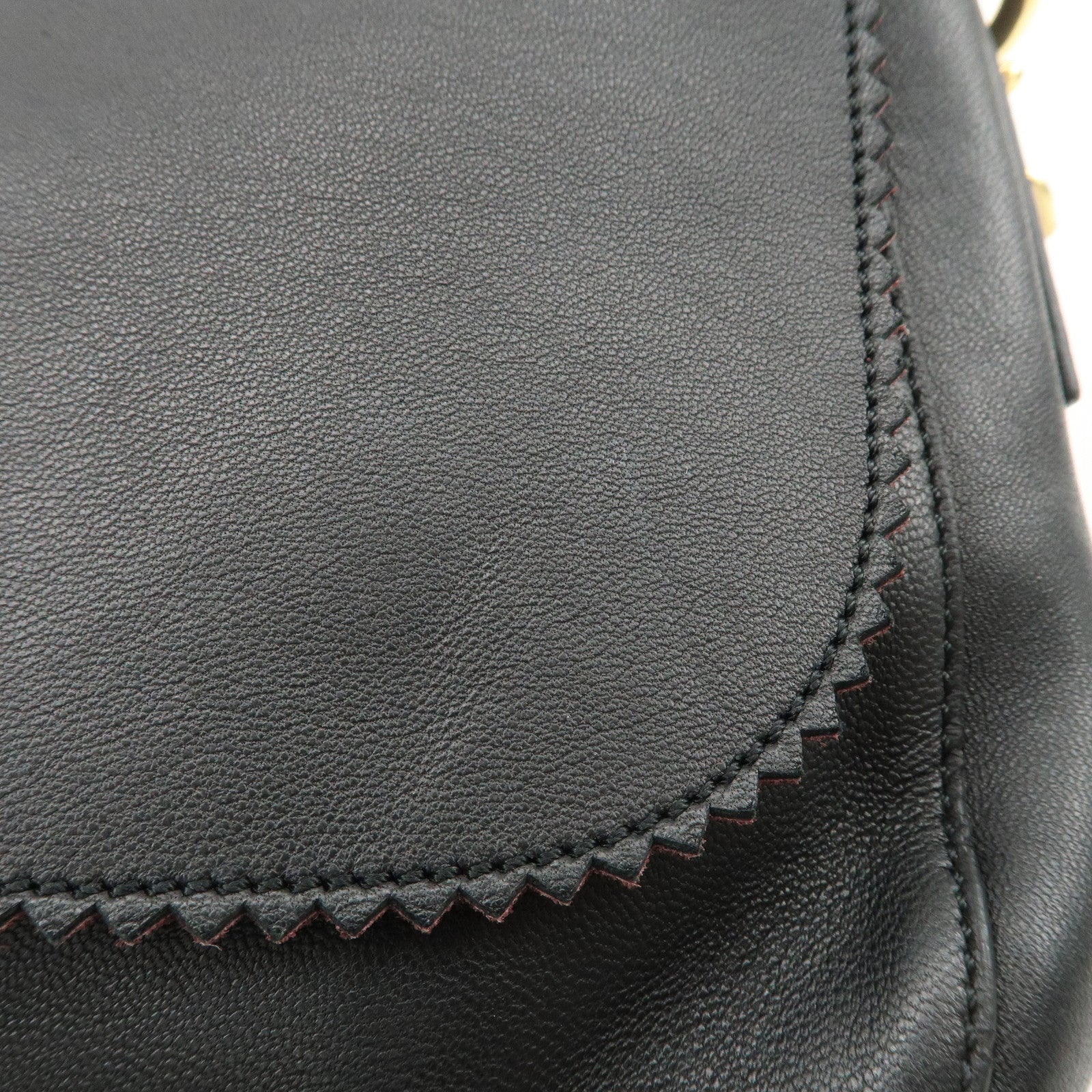 LOEWE Anagram Leather Tassel 2Way Shoulder Bag  Black 315.82.E29 Used