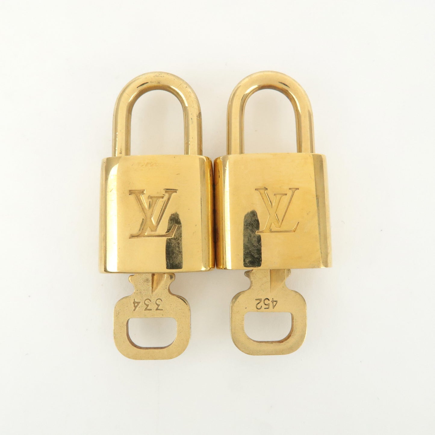 Louis Vuitton Set of 10 Lock & Key Cadena Key Lock Gold