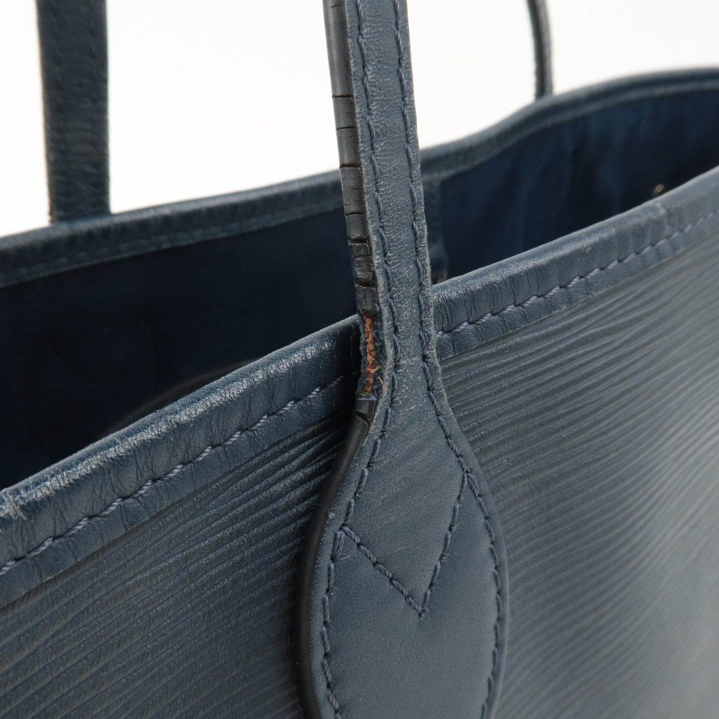Louis Vuitton Epi Neverfull MM Shoulder Bag Andigo Blue M40885