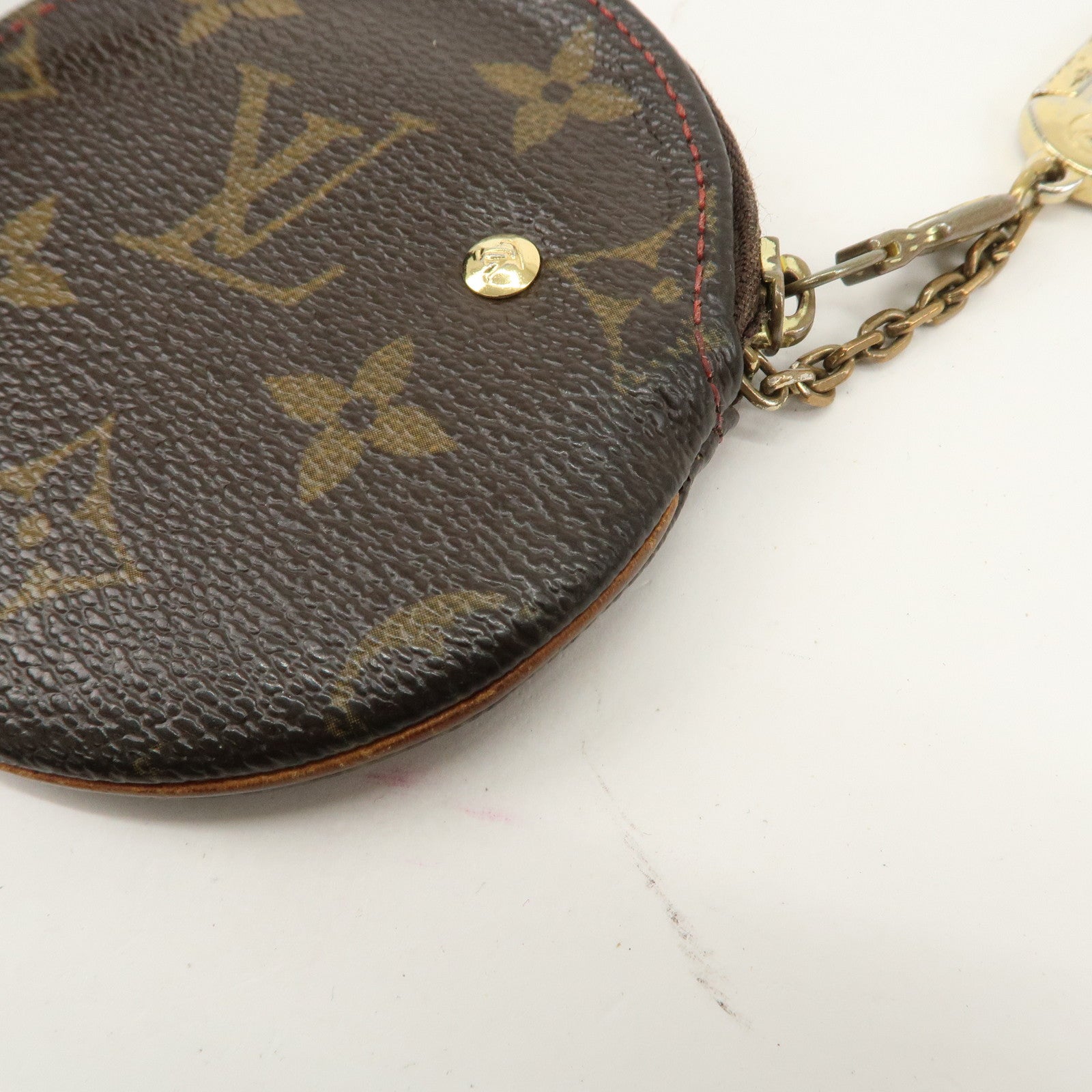 Louis Vuitton Monogram Cherry Porte Monnaie Rond Coin Case M95043 Used