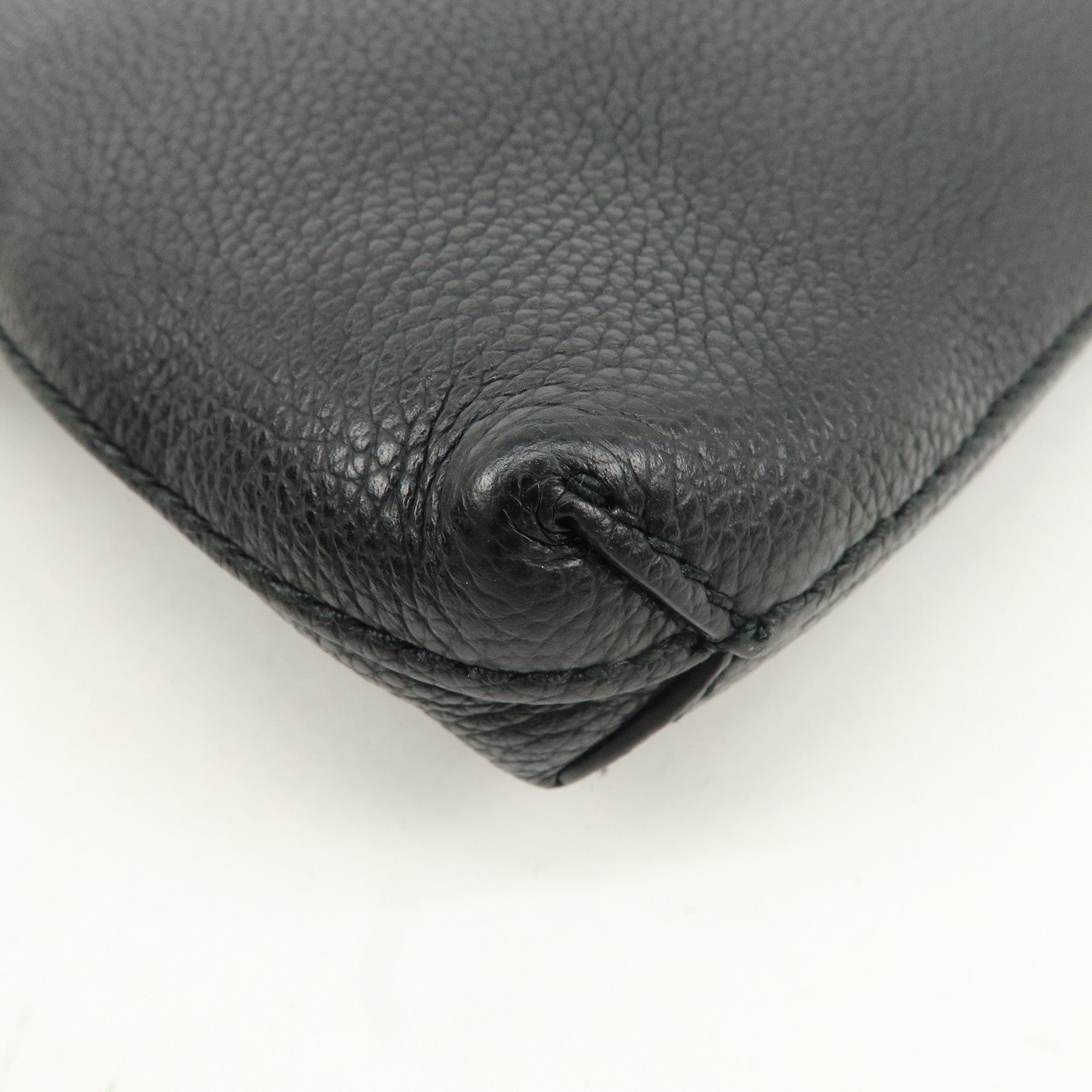 GUCCI Sherry Leather Portfolio Clutch Bag Medium Black 572770