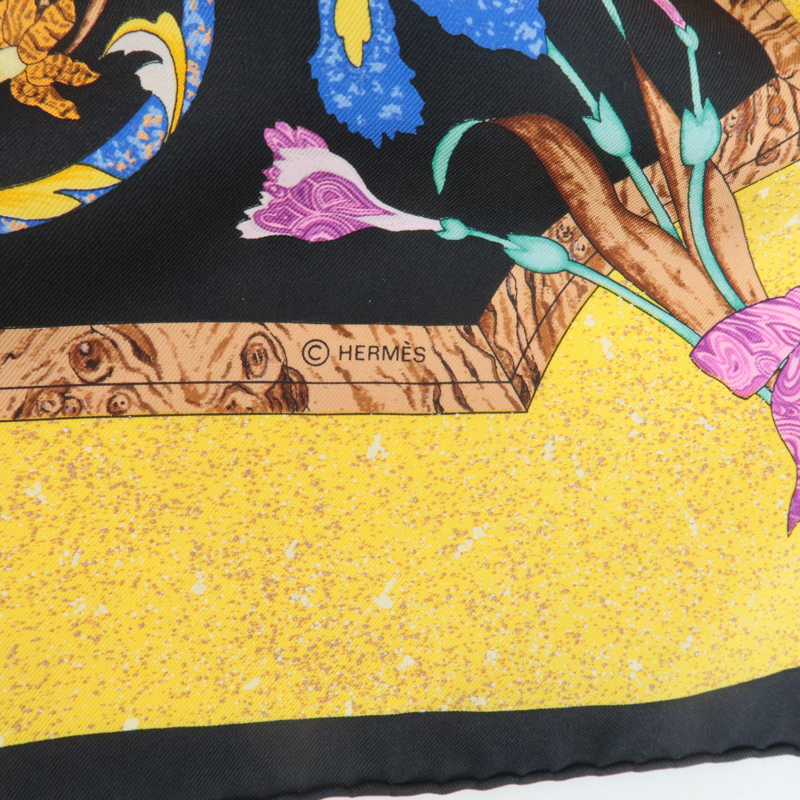 HERMES Carre 90 Silk 100% Scarf PIERRES D ORIENT ET D OCCIDENT Used
