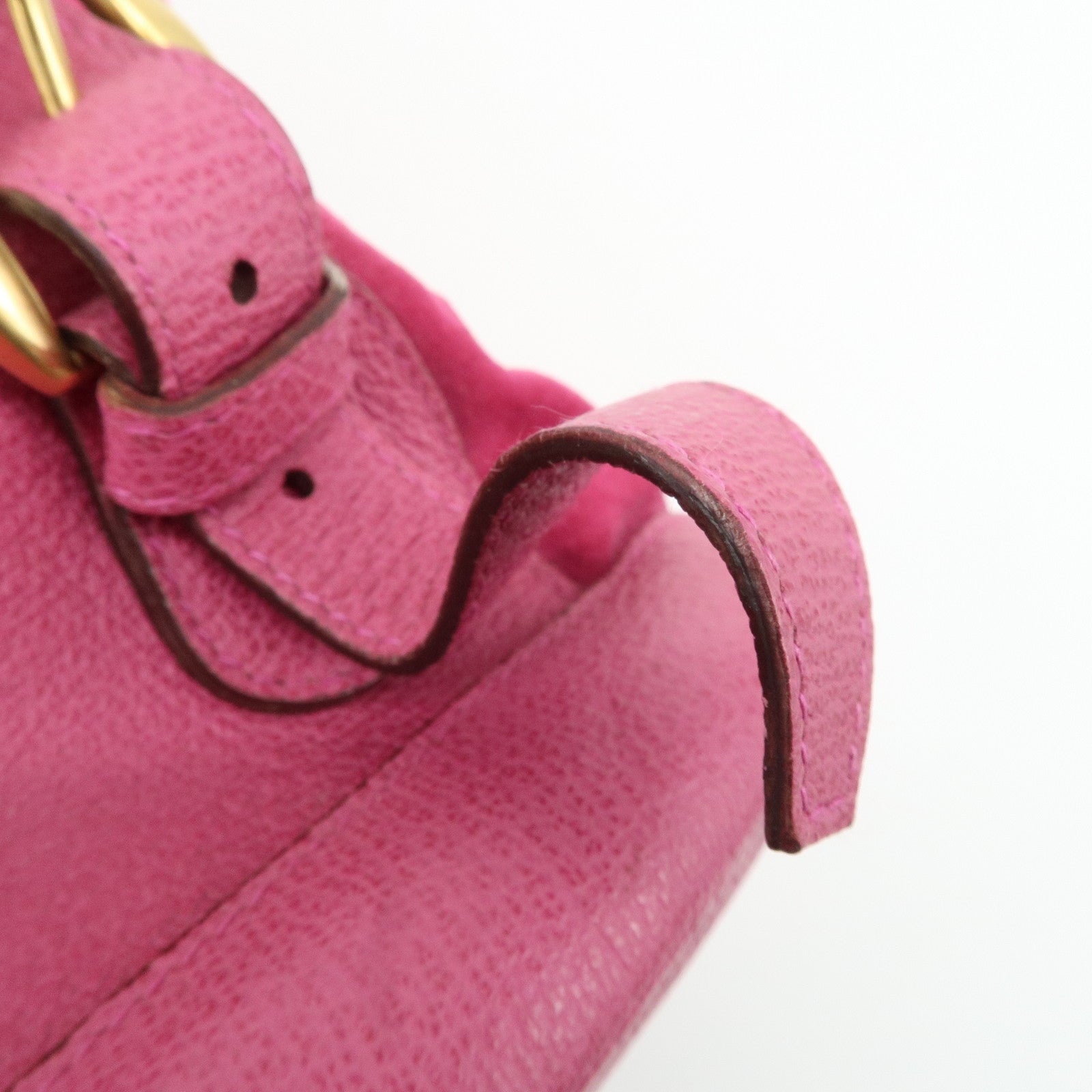 GUCCI Bamboo Suede Leather Back Pack Pink 003.2855.0043 Used