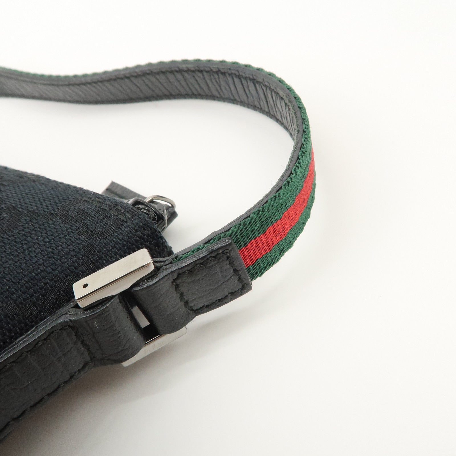 GUCCI Sherry GG Canvas Leather Hand Bag Accessorie Pouch 141809 Used