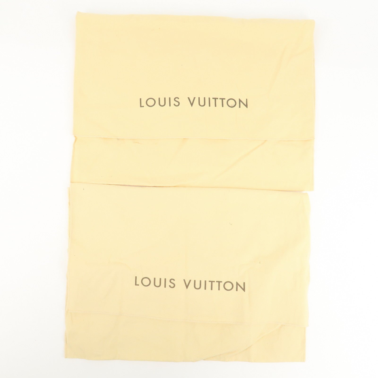 Louis Vuitton Set of 10 Dust Bag Storage Bag Flap Style Beige