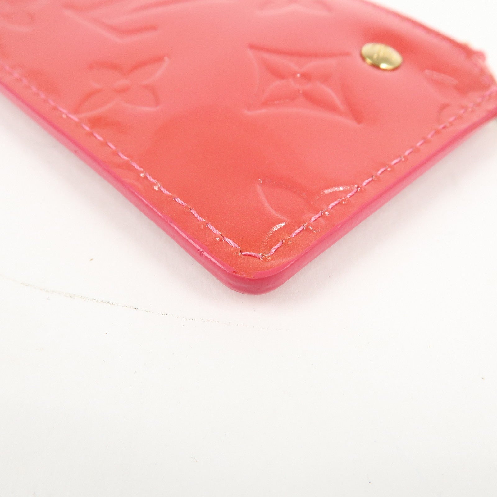 Louis Vuitton Monogram Vernis Pochette Cles Coin Case Pink M9144F