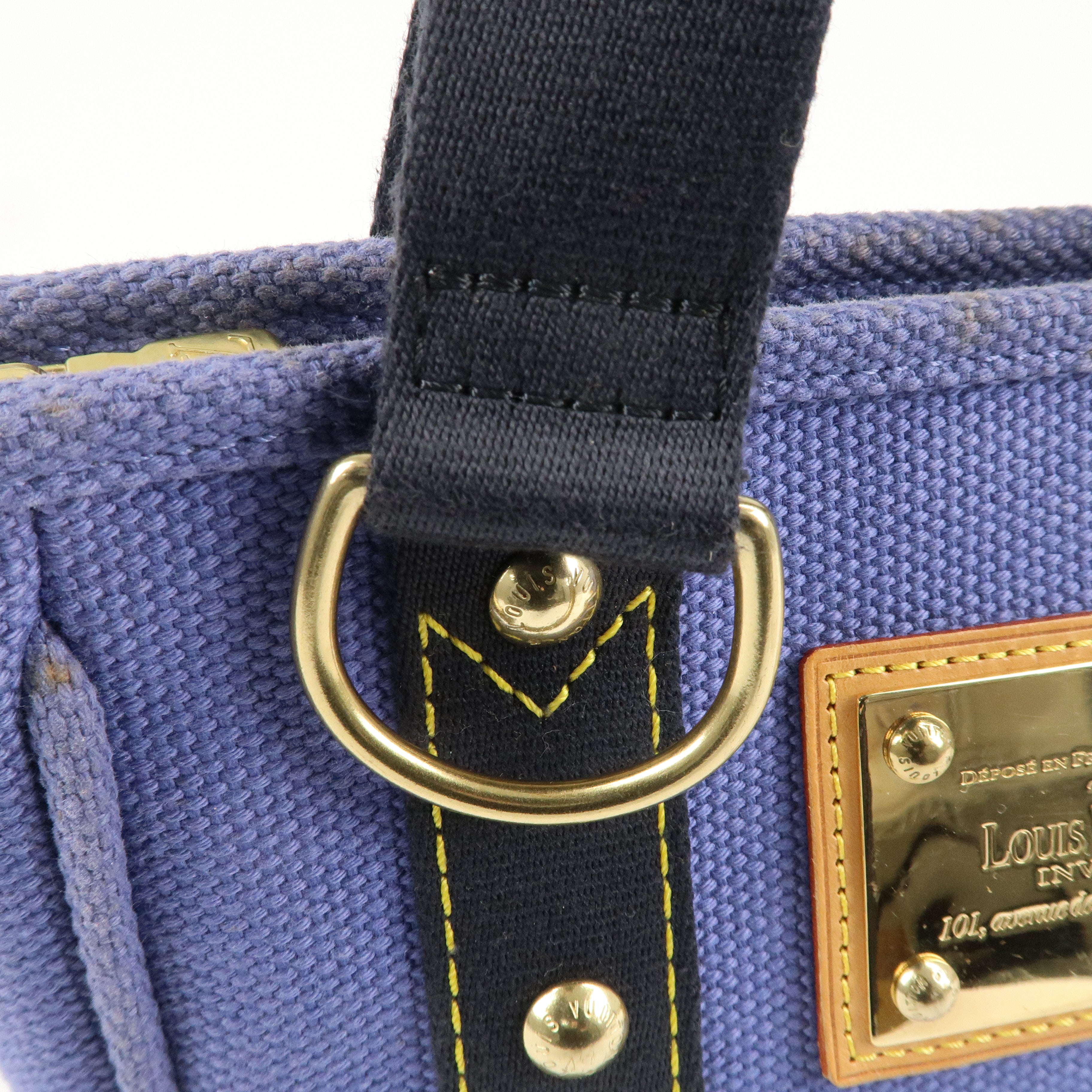 Louis Vuitton Antigua Cabas PM Hand Bag Blue M40090