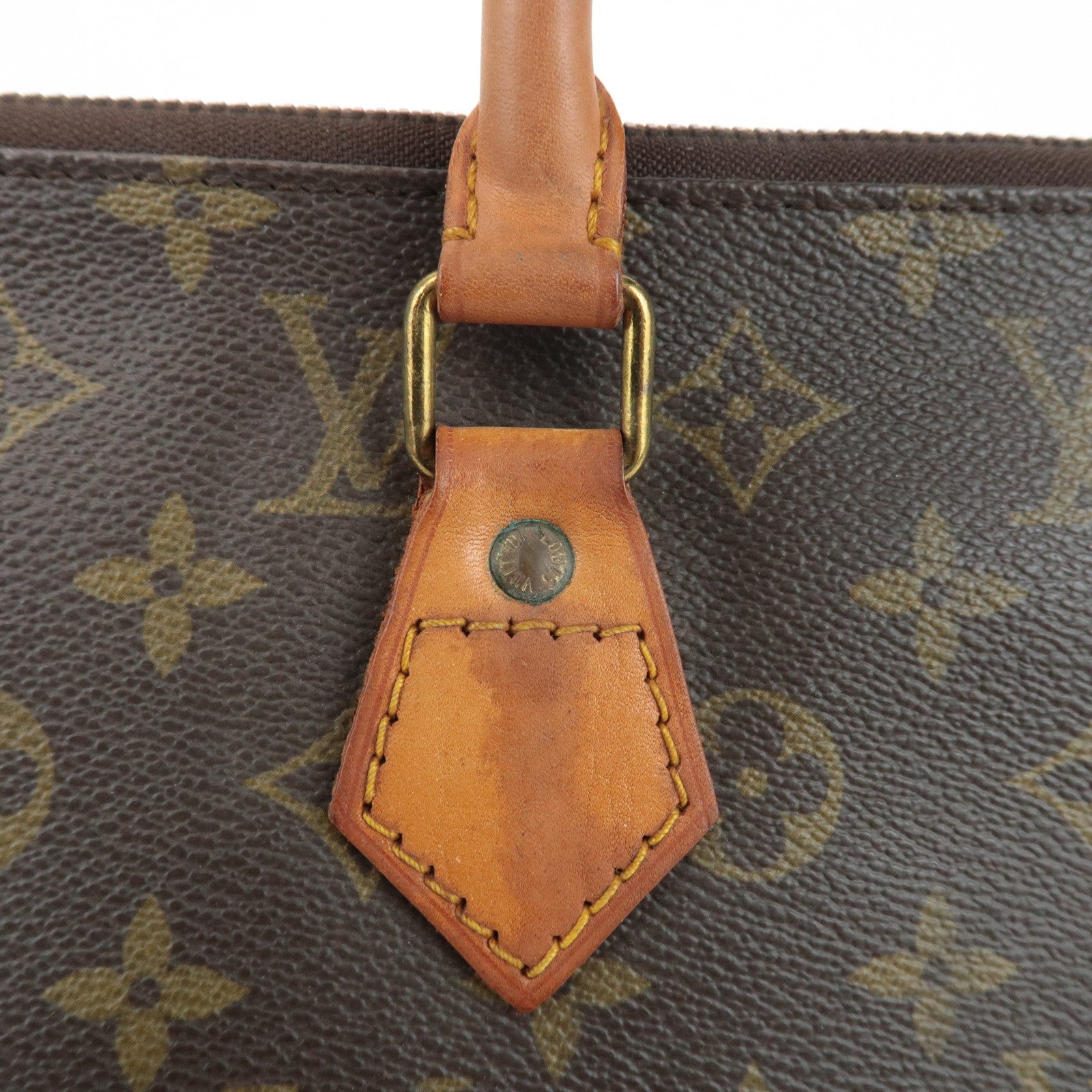 Louis Vuitton Monogram Sac Triangle Hand Bag Brown M51360 Used