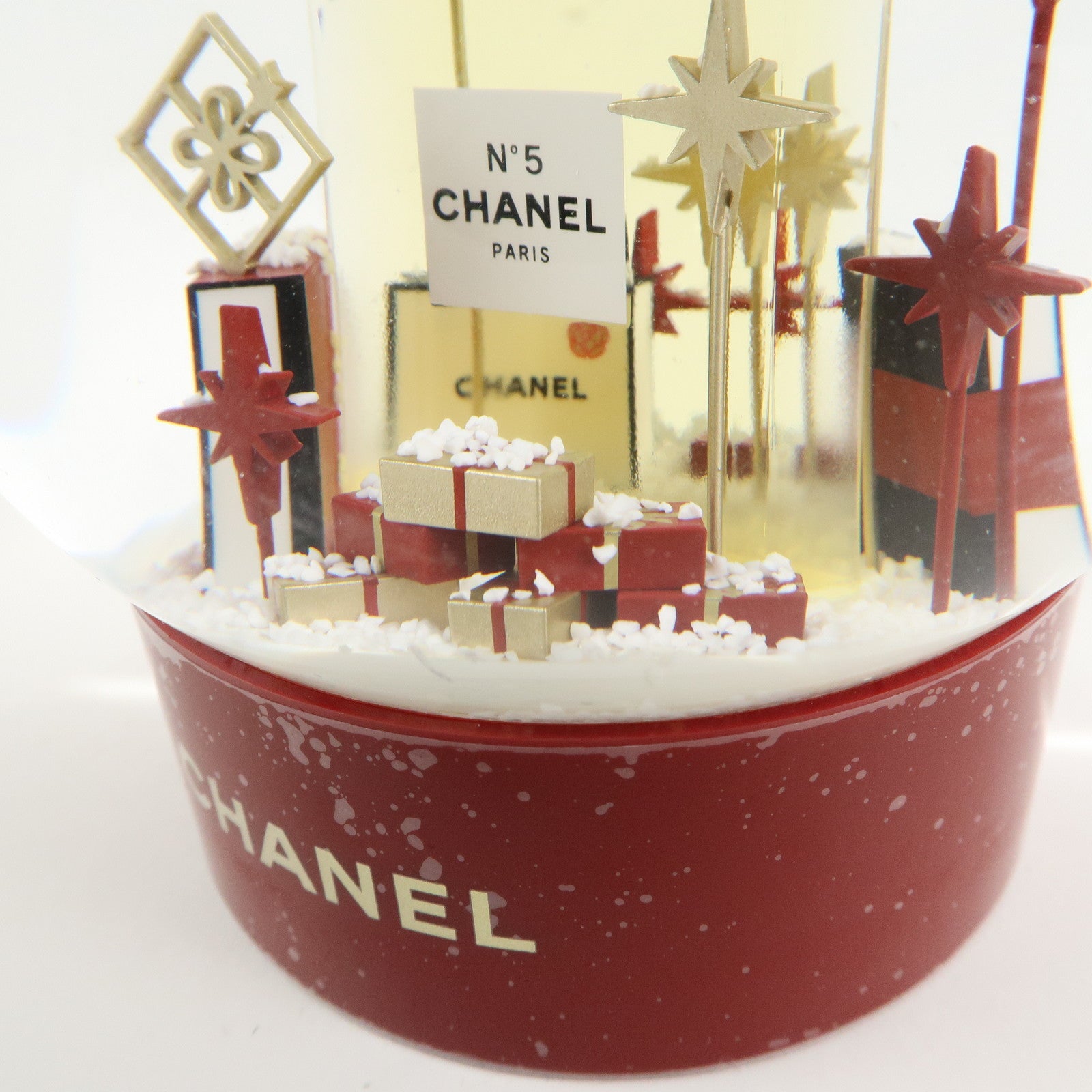 CHANEL Snow Globe Snow Dome 2022 Novelty No.5 Gift Boxes Used