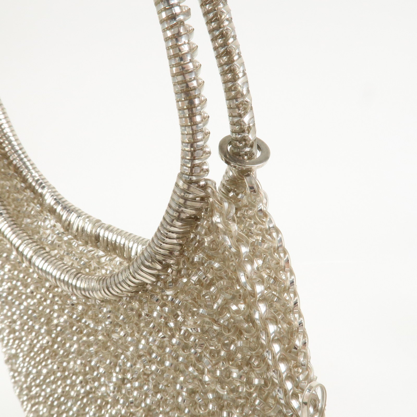 ANTEPRIMA PVC Hand Bag Shoulder Bag Clear Champagne Gold