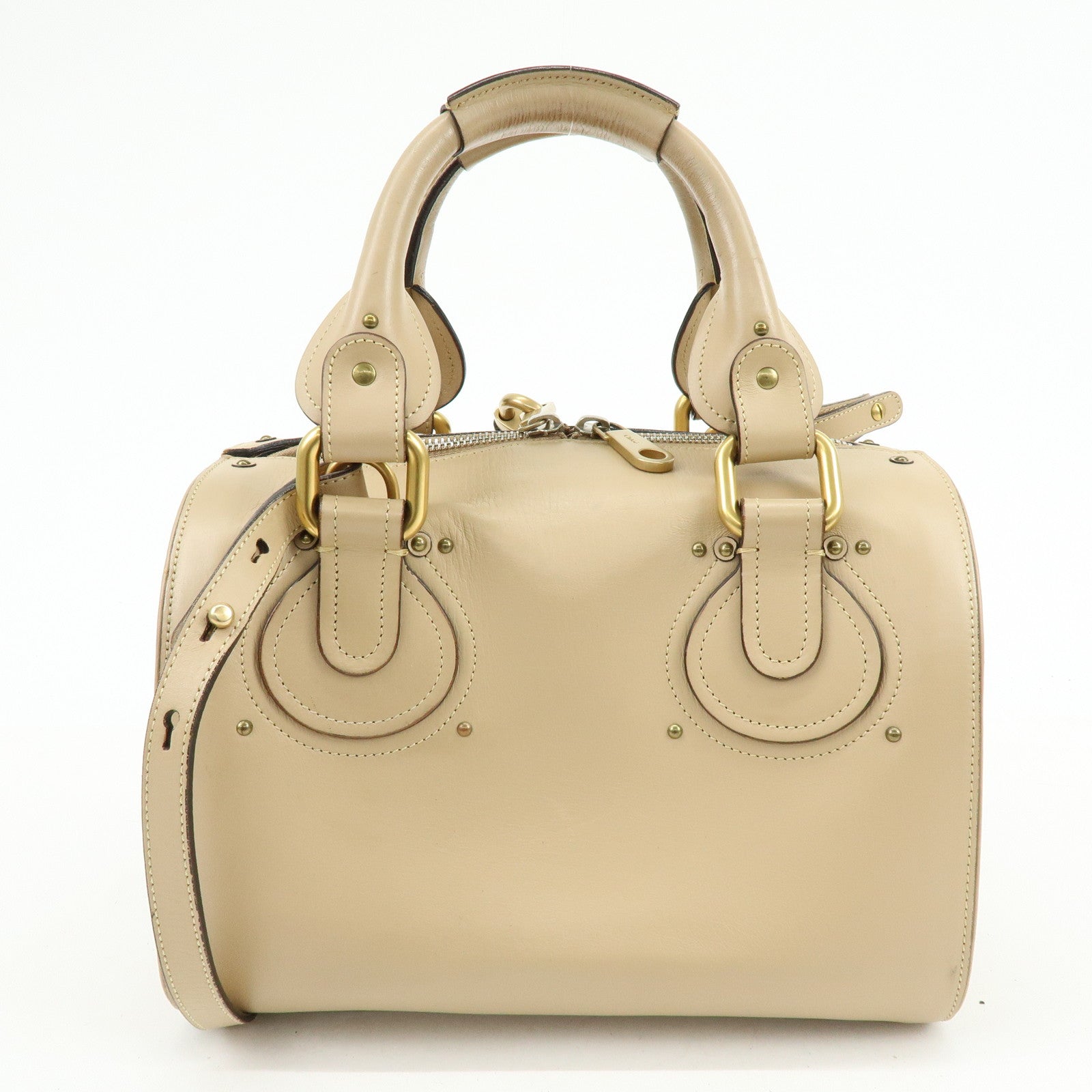 Chloe Paddington Leather 2Way Bag Shoulder Bag Shoulder Bag Beige
