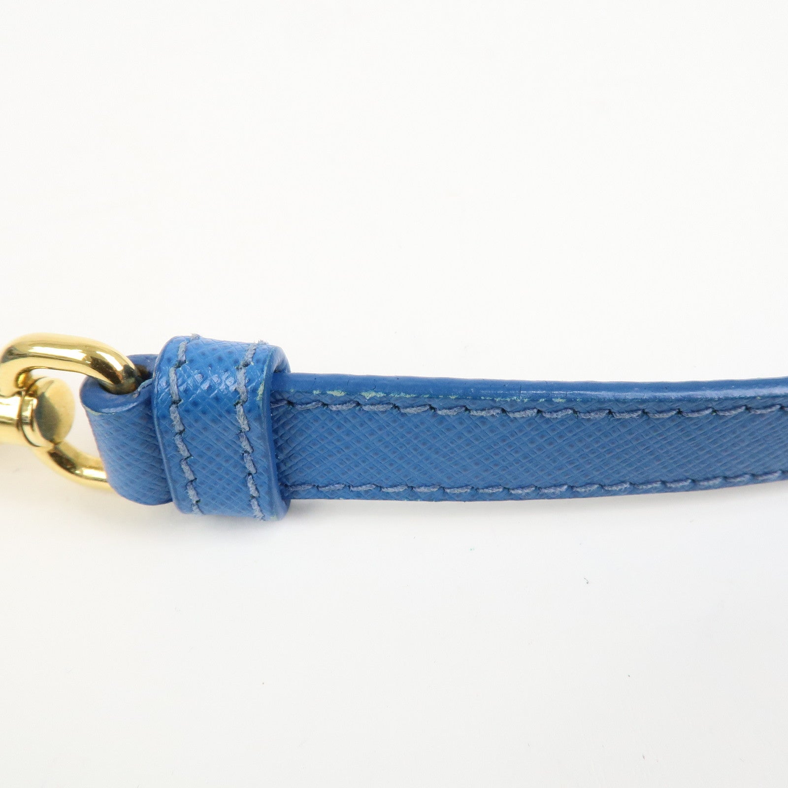PRADA Triangle Logo Galleria Saffiano Leather 2Way Bag Blue 1BA274