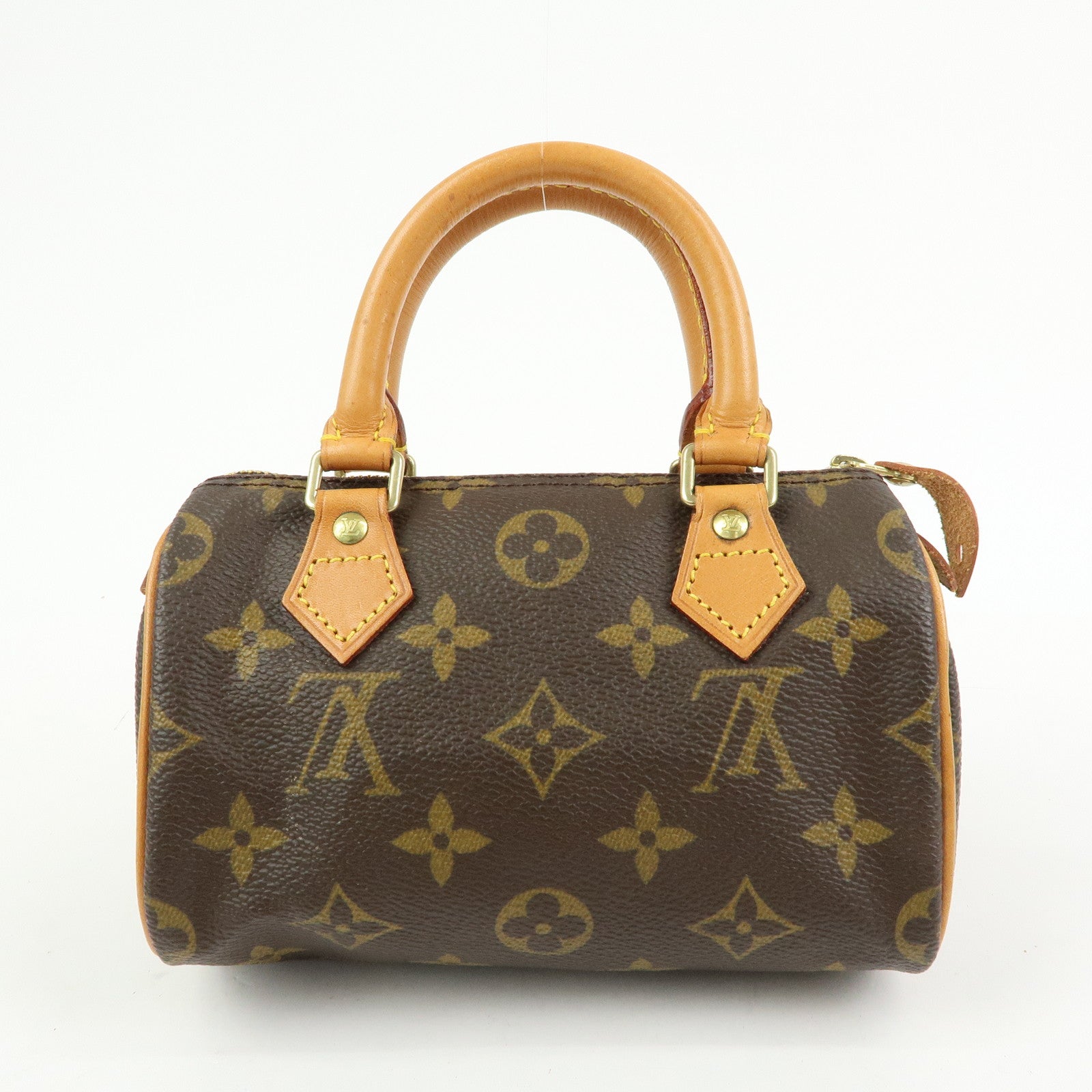 Louis Vuitton Monogram Mini Speedy Hand Bag & Strap Brown M41534