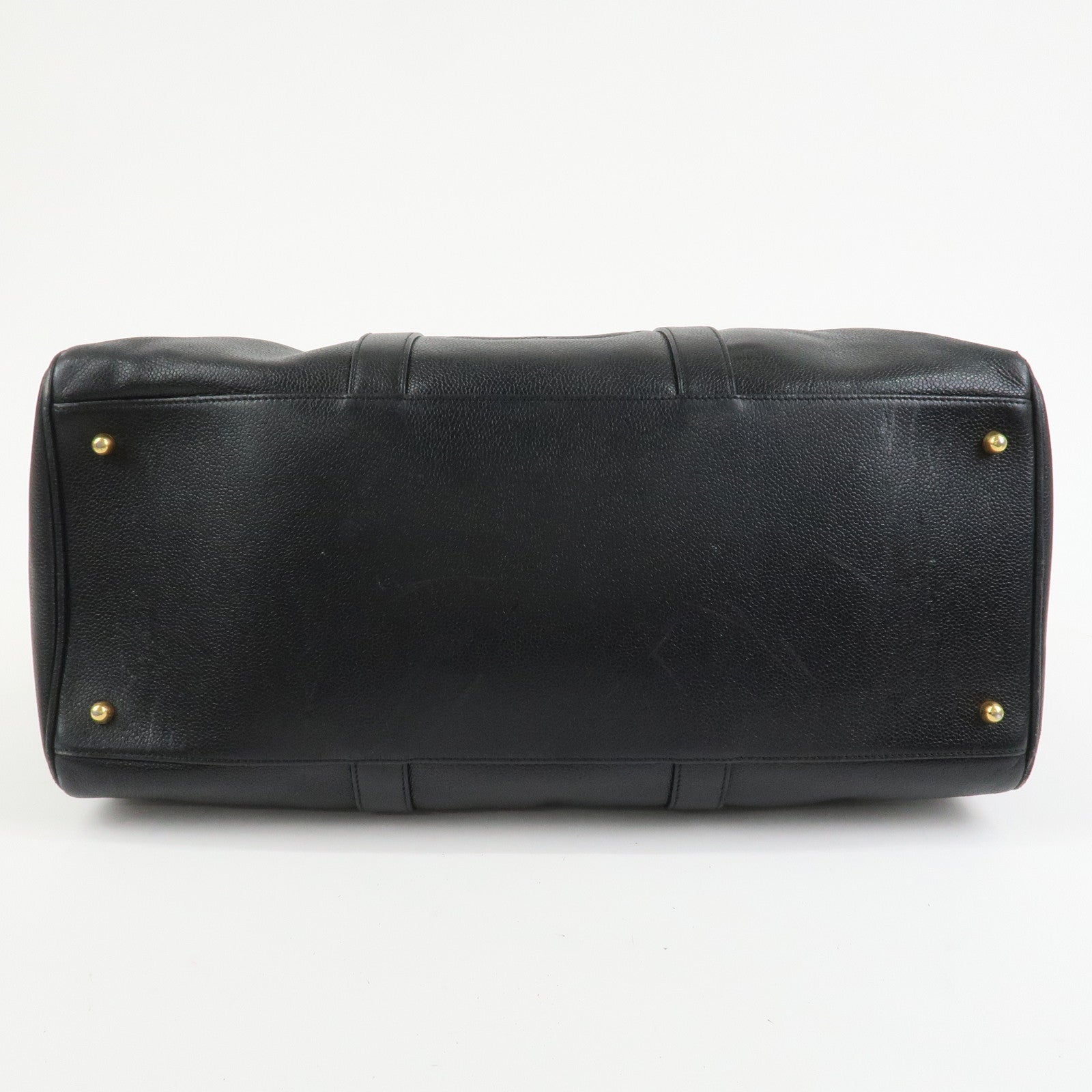 CHANEL COCO Mark Caviarskin Boston Bag Hand Bag Black