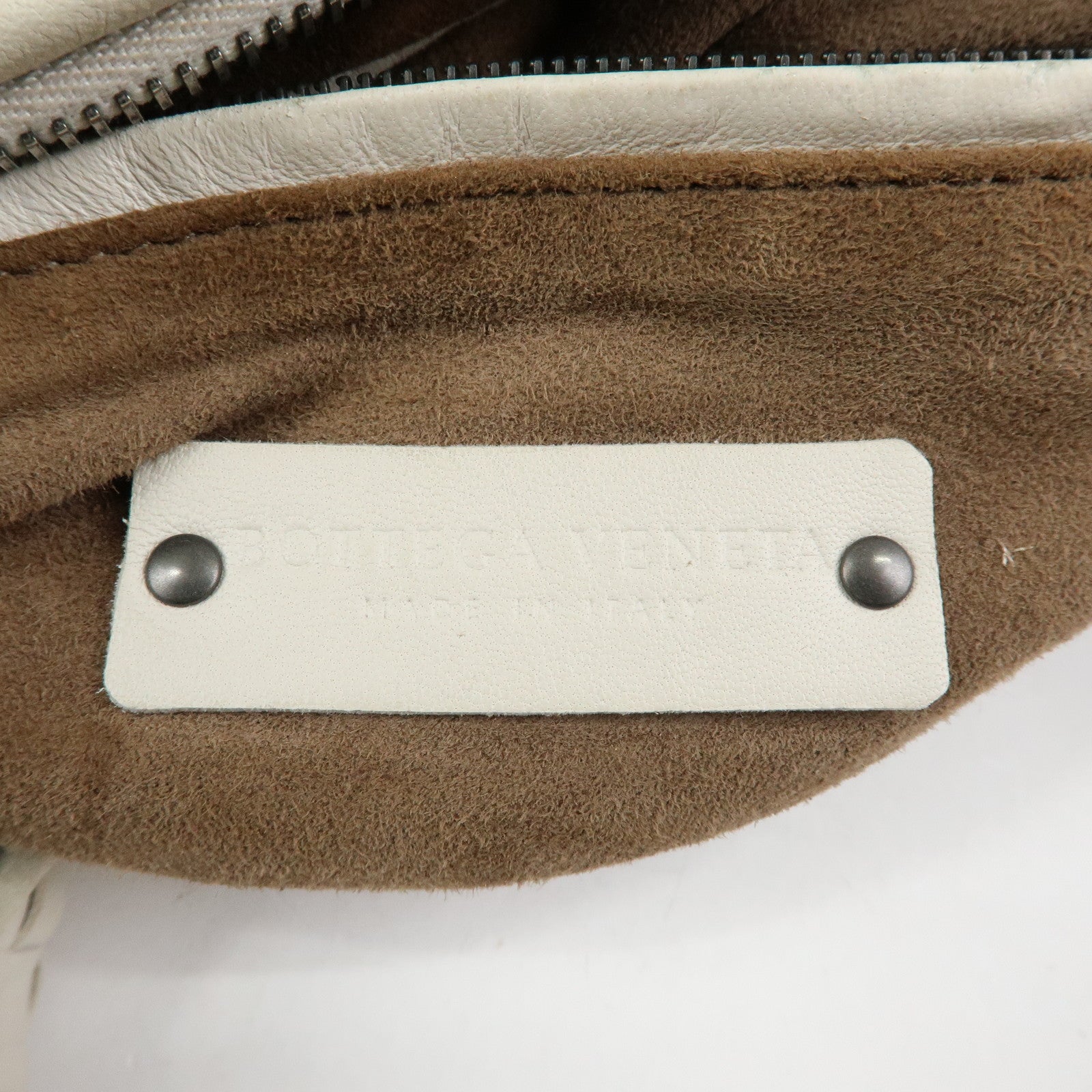 BOTTEGA VENETA Hobo Intrecciato Leather Shoulder Bag Ivory 232499