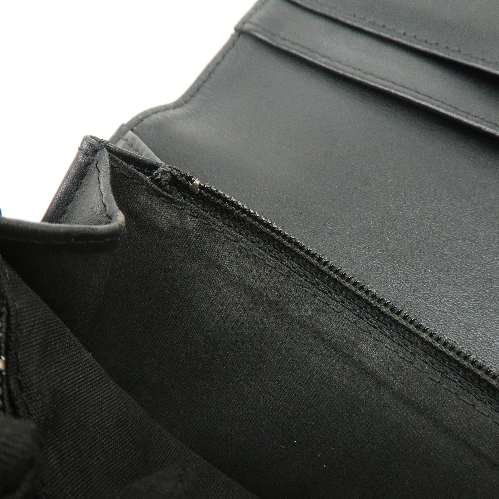 CHANEL Seburga COCO Mark Caviarskin Bi-fold Long Wallet Black