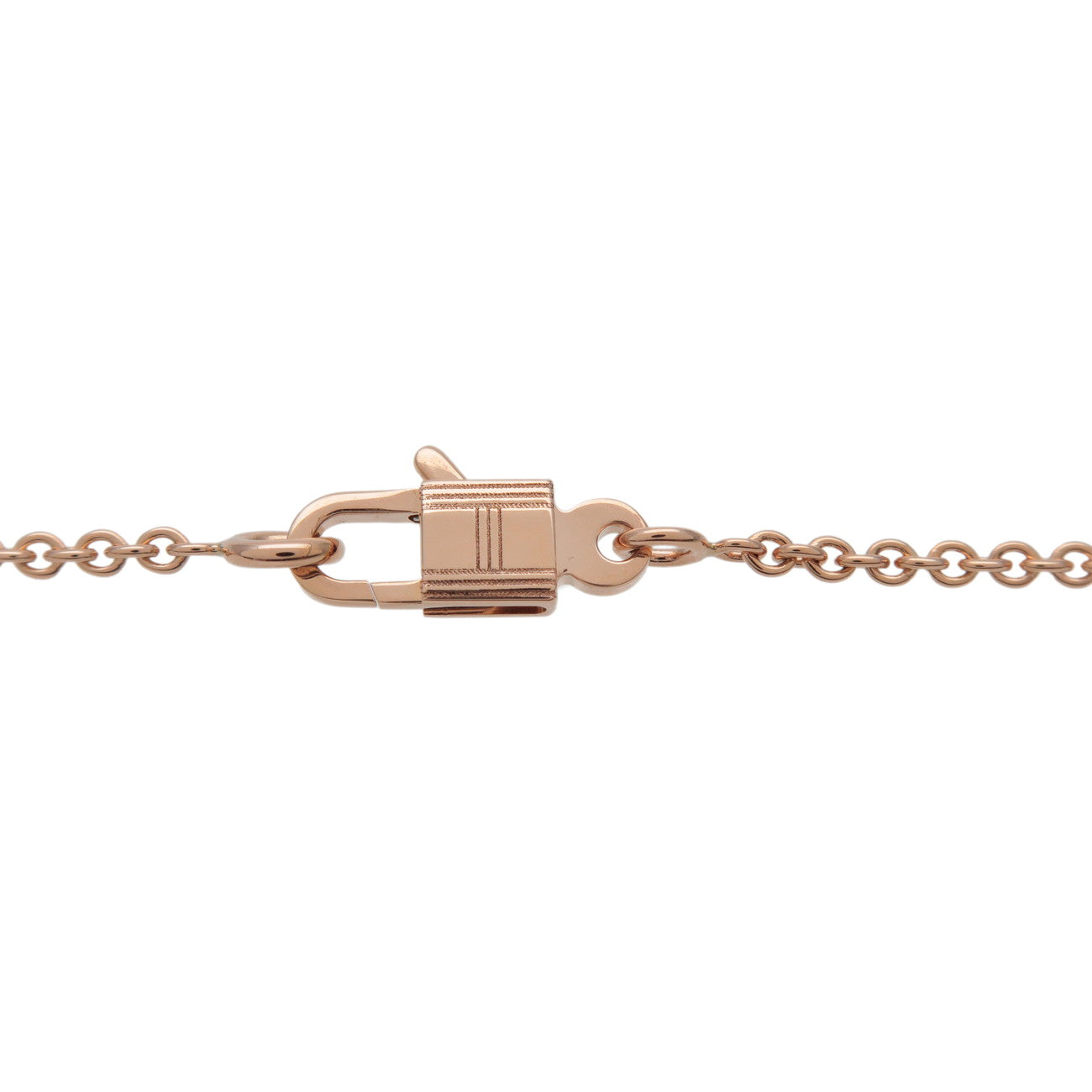 HERMES Amulette Kelly Cadena 18P Diamond Necklace 750PG Rose Gold