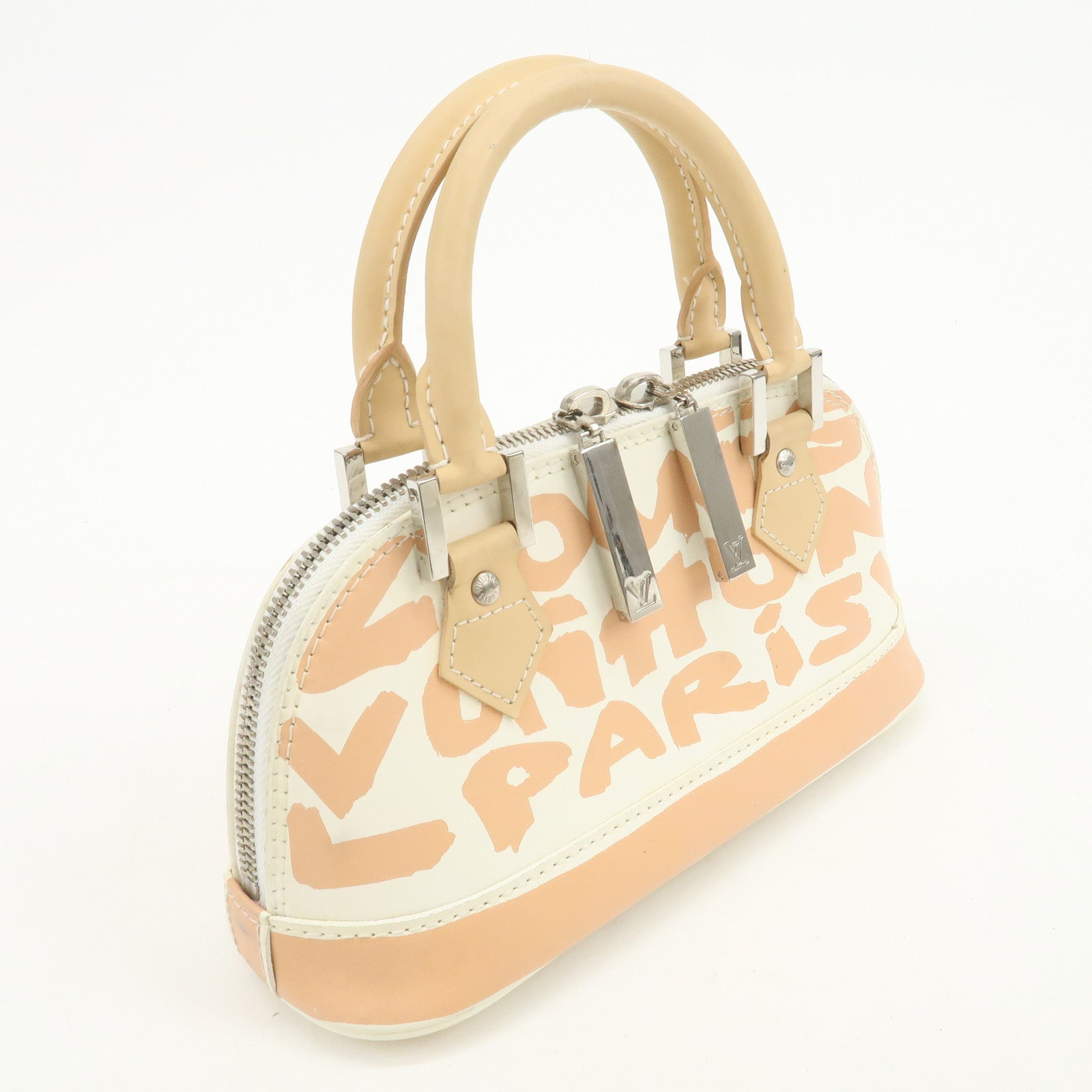 Louis Vuitton Monogram Graffiti Alma PM Hand Bag Beige Ivory M92178