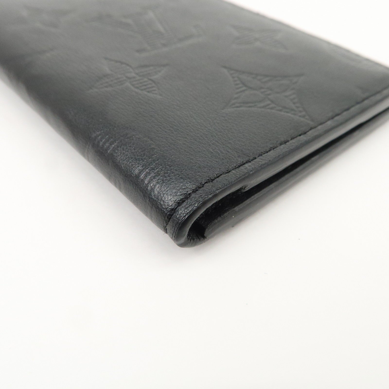 Louis Vuitton Monogram Shadow Leather Card Case Organizer Noir M62899