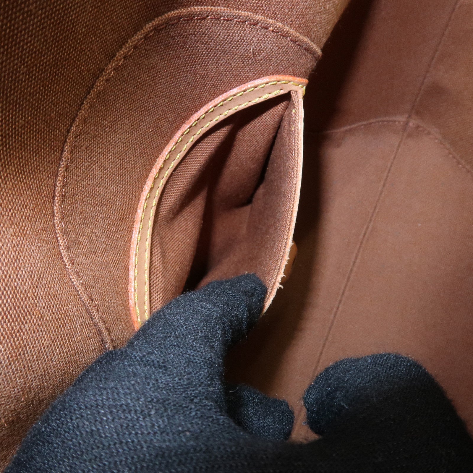 Louis Vuitton Monogram Canvas Ellipse PM Hand Bag Brown M51127 Used