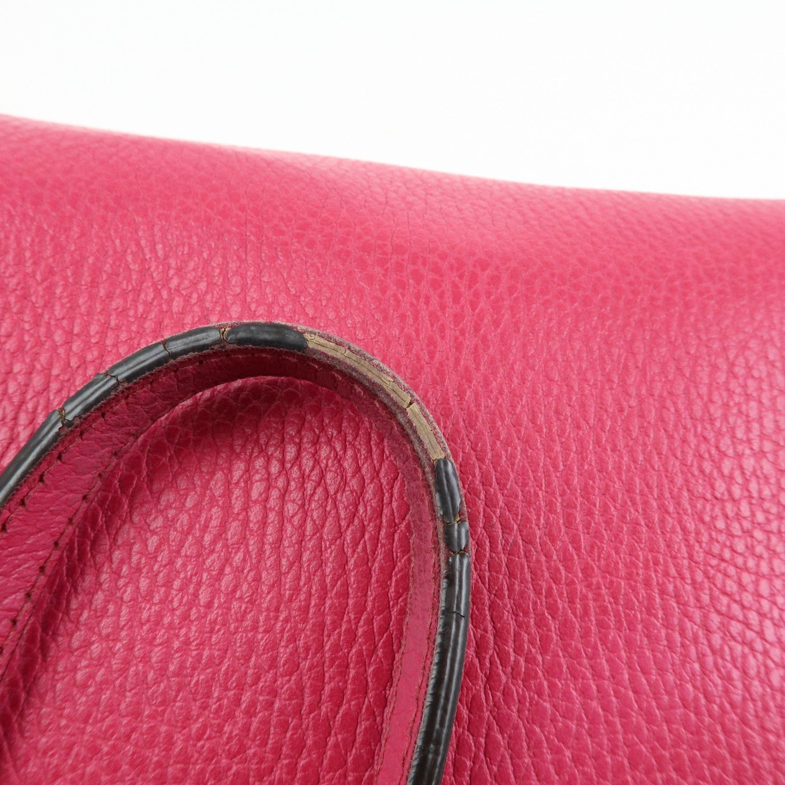 GUCCI Swing Leather Medium Tote Bag Shoulder Bag Pink 354408