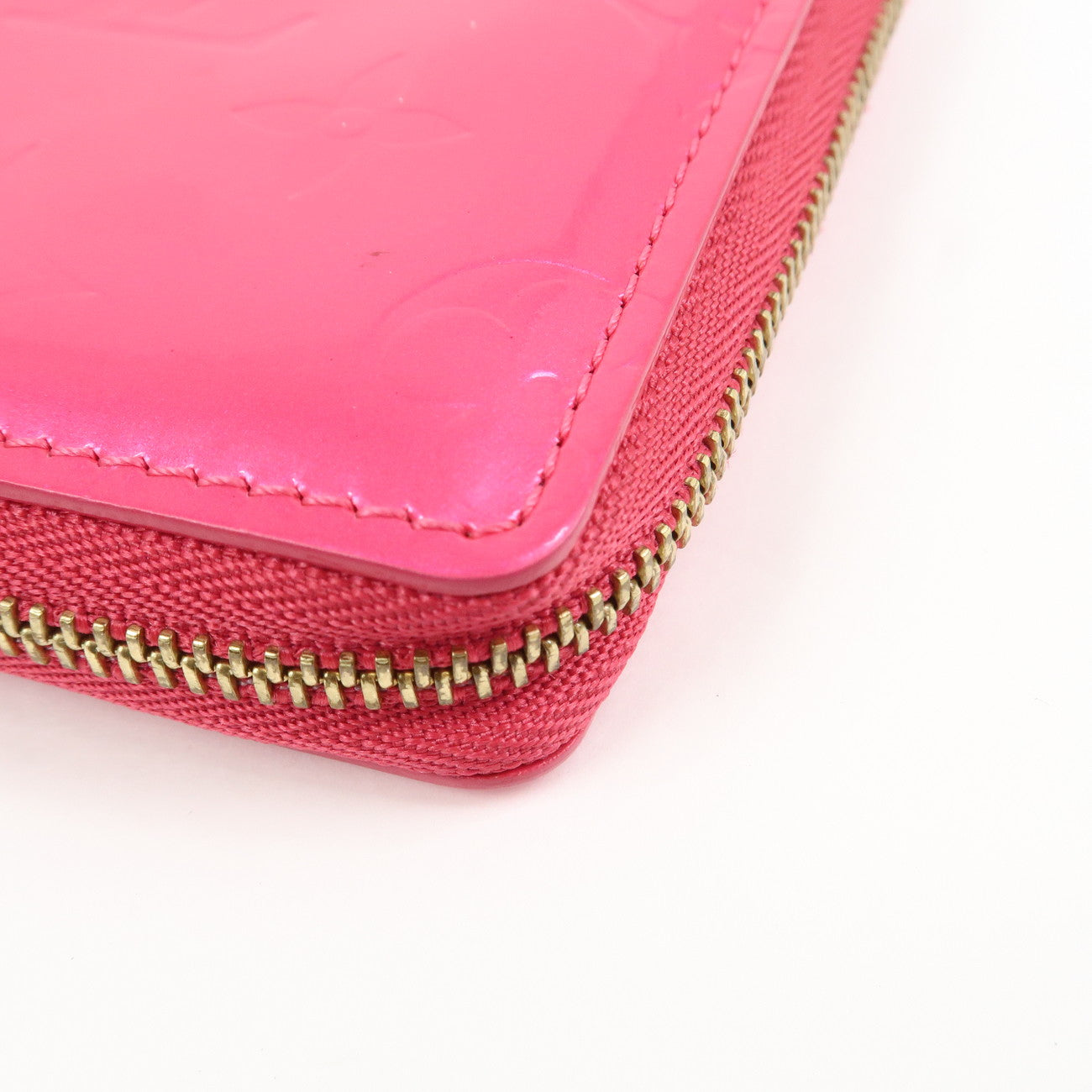 Louis Vuitton Monogram Vernis Bloom Zippy Wallet Pink M91238