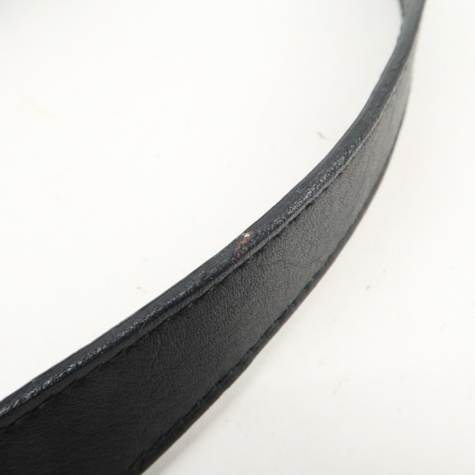 GUCCI Logo Leather Shoulder Bag Hand Bag Black 001・3748