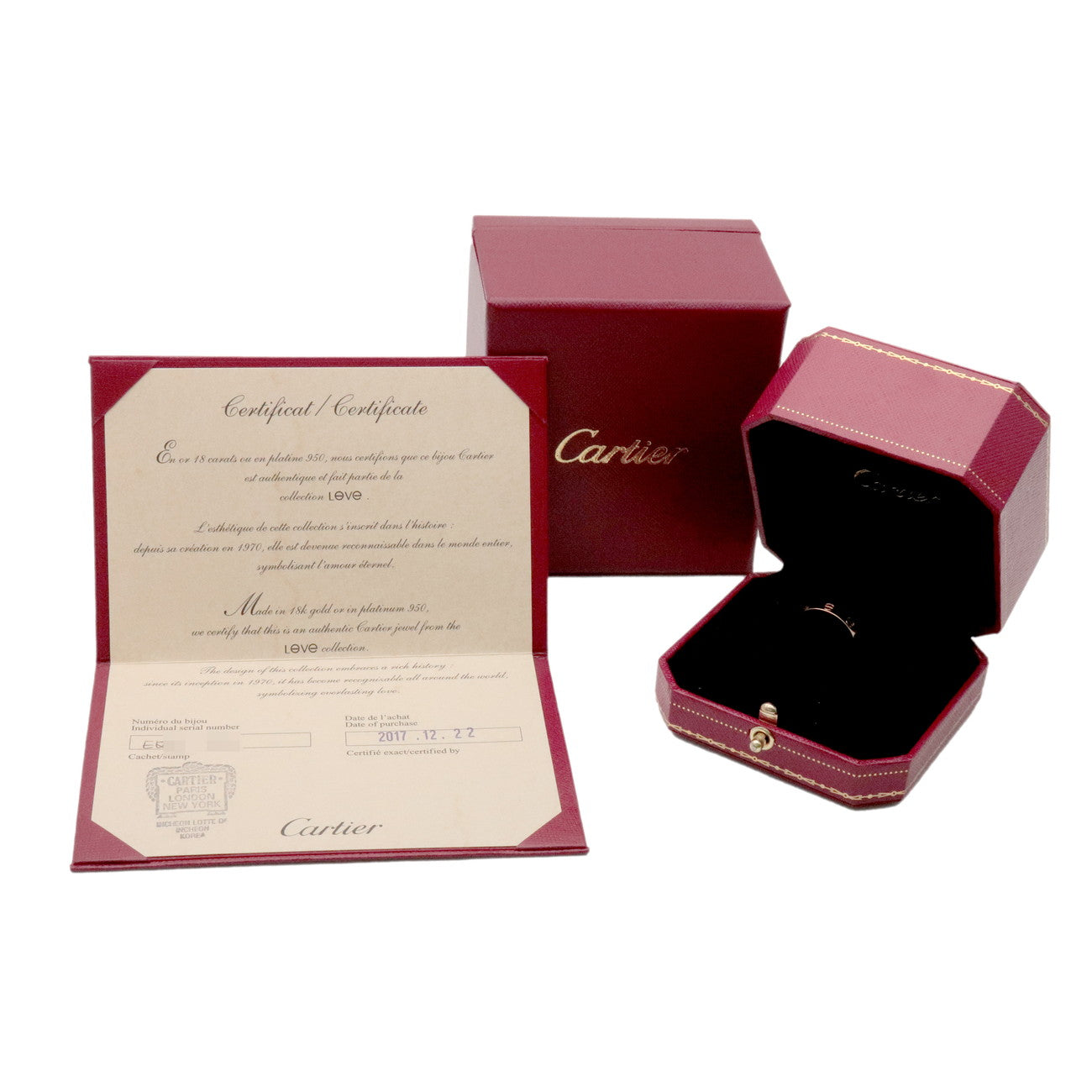 Cartier Mini Love Ring #50 K18 750YG Yellow Gold US5-5.5 EU50